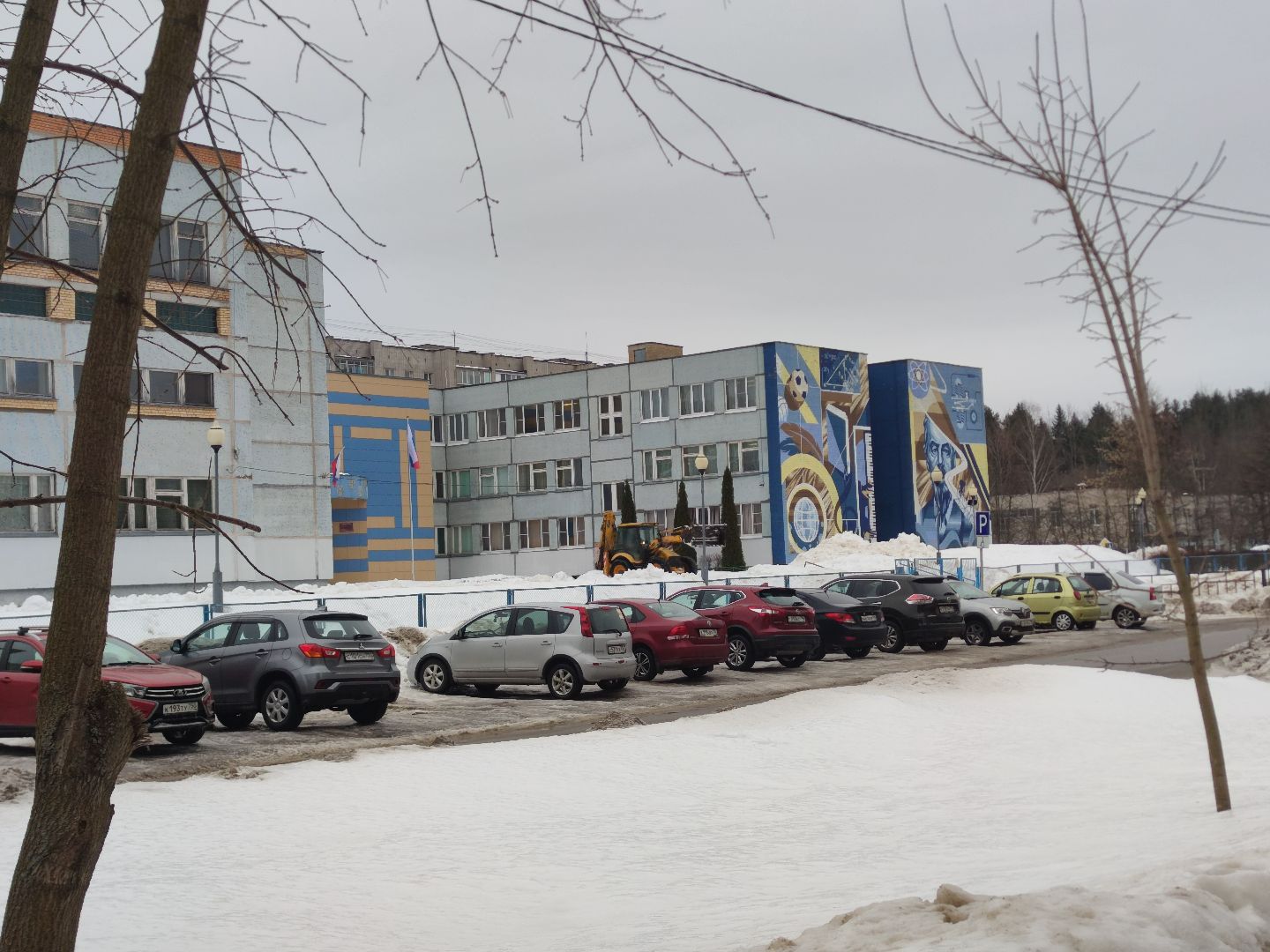 Дубна, жкх, Уборка снега, Школа, Коммунальные службы, Коммунальная техника,