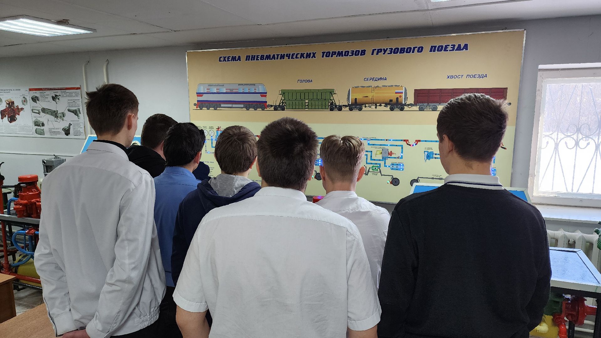 кашира, ожерелье, ожерельевский железнодорожный колледж, автотормоза, пневматормоза, подвижной состав, студенты, практические занятия,