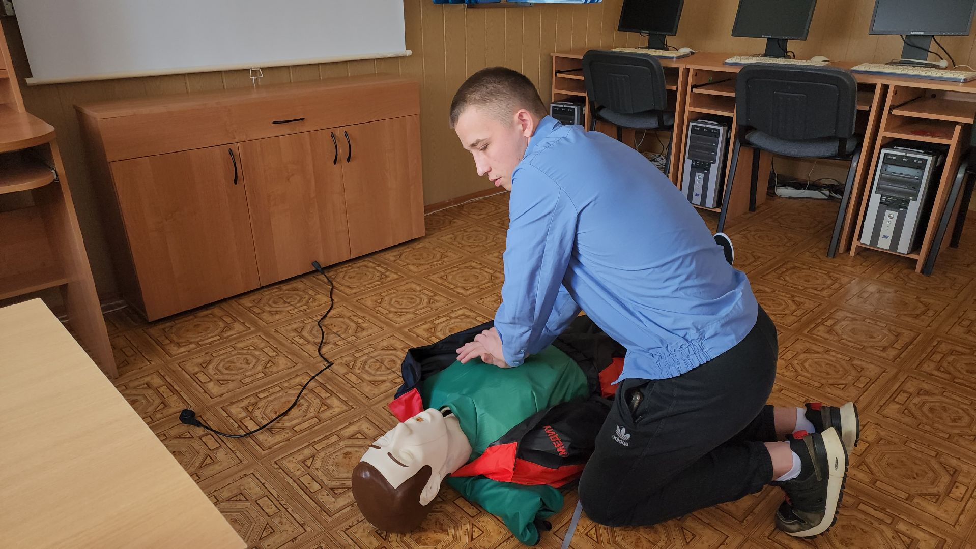 кашира, ожерелье, ожерельевский железнодорожный колледж, тренажер, сердечно-легочная реанимация, охрана труда,