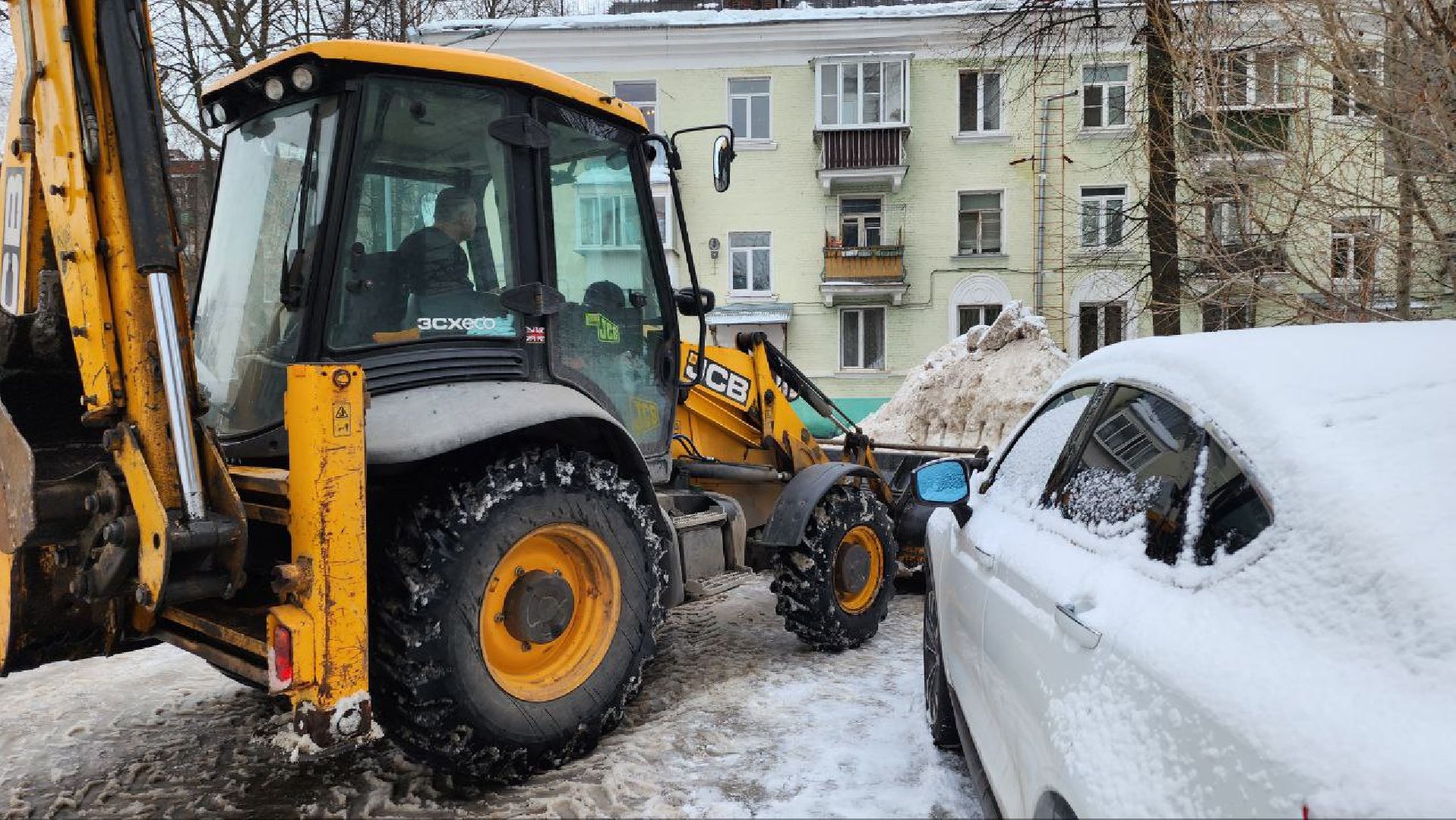 люберцы, снег, дворовые территории,