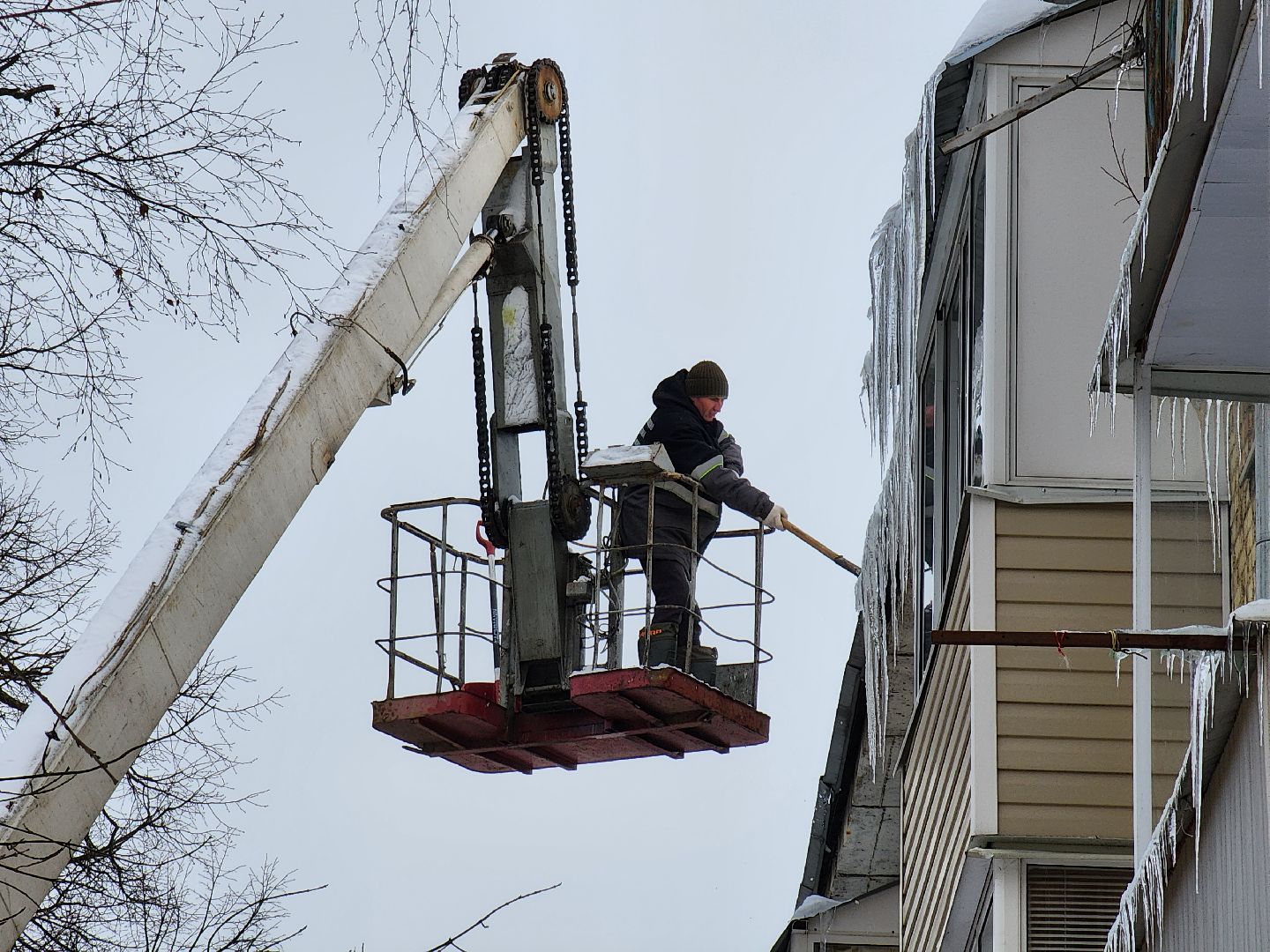 жкх, очистка кровли, фрязино,