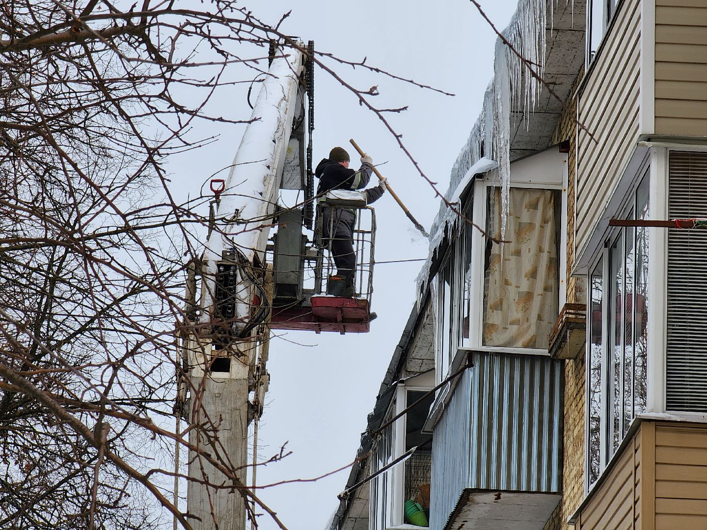 жкх, очистка кровли, фрязино,