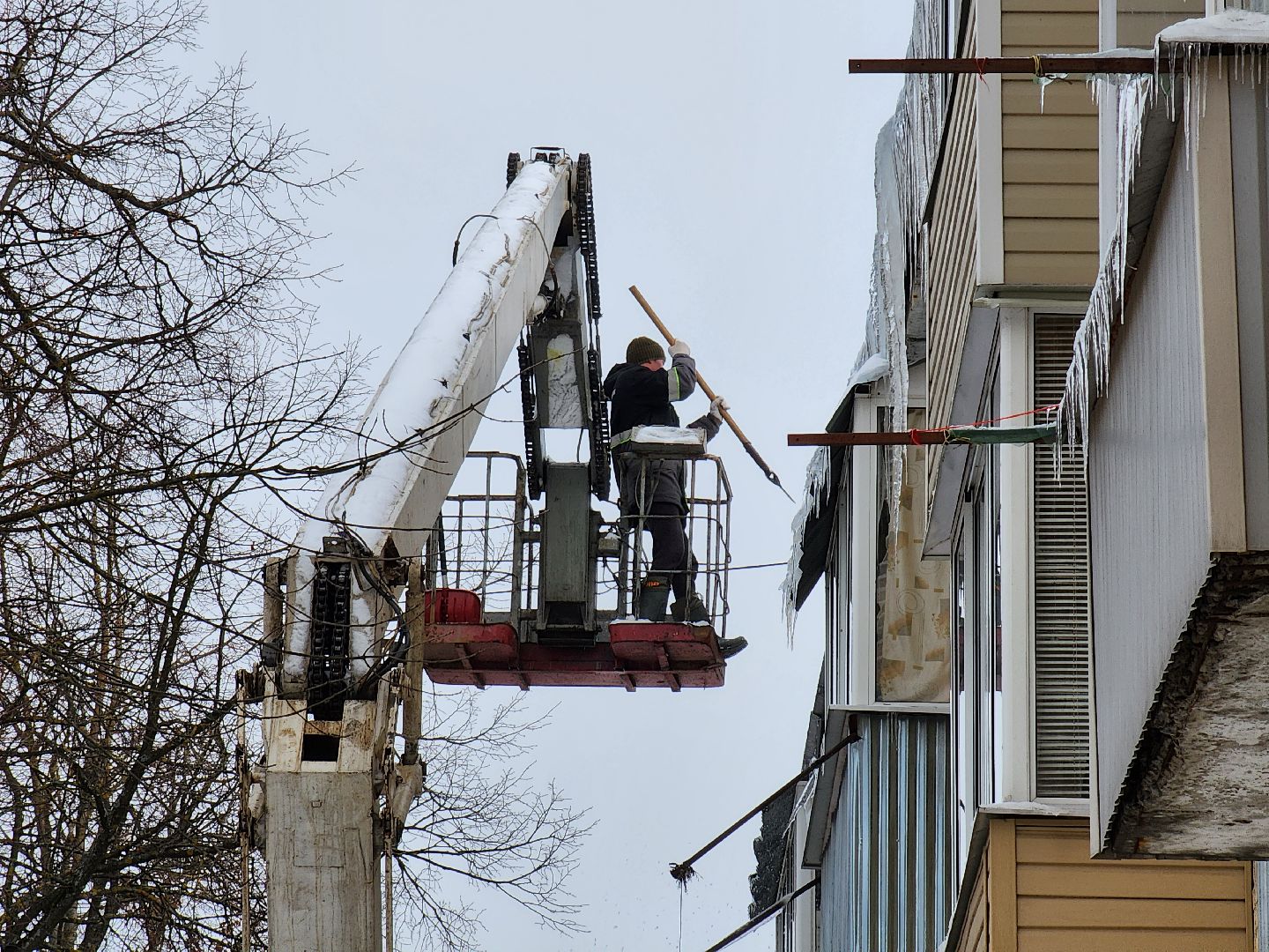 жкх, очистка кровли, фрязино,