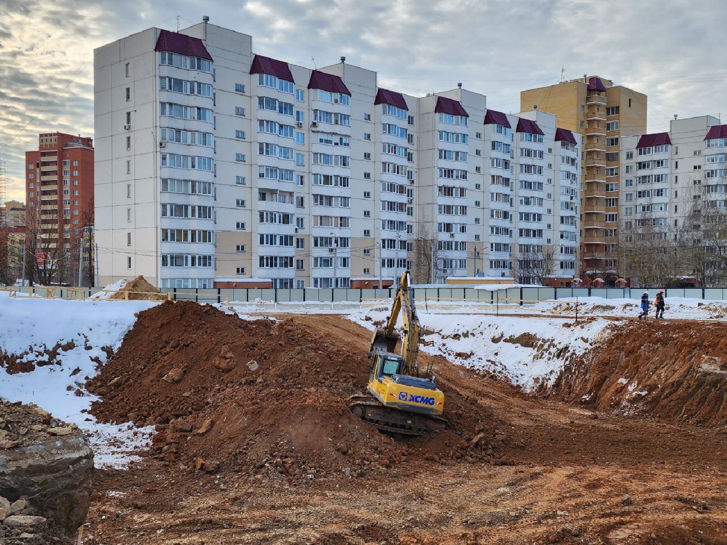 чехов, строительство, поликлиника, котлован, рабочие места,