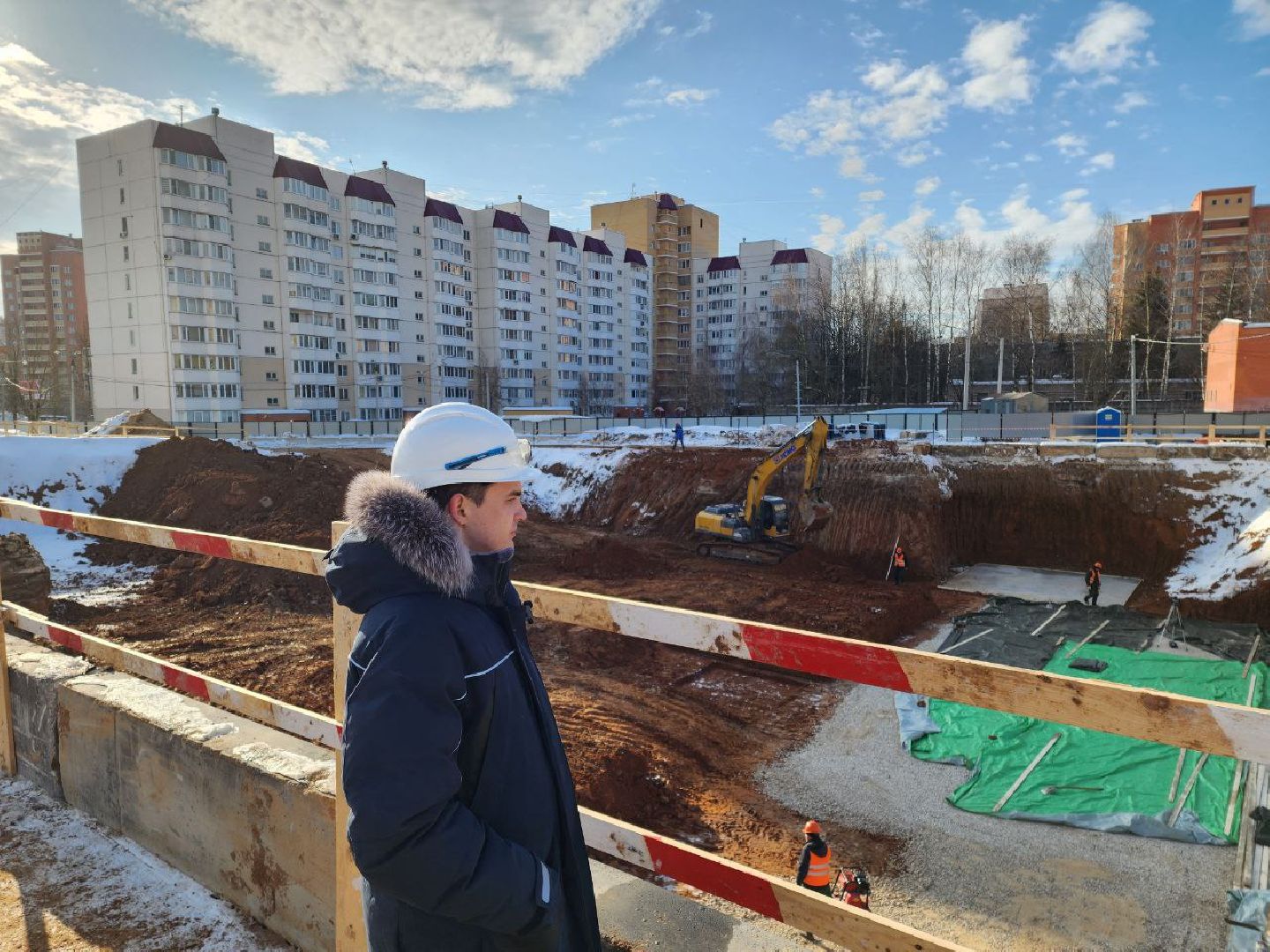 чехов, строительство, поликлиника, котлован, рабочие места,