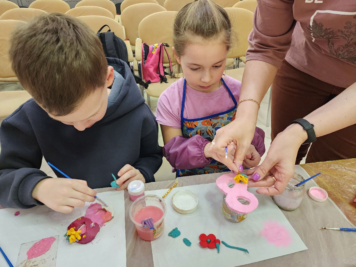 пушкино, мастер-класс, 8 марта, весна, дети, лепка,