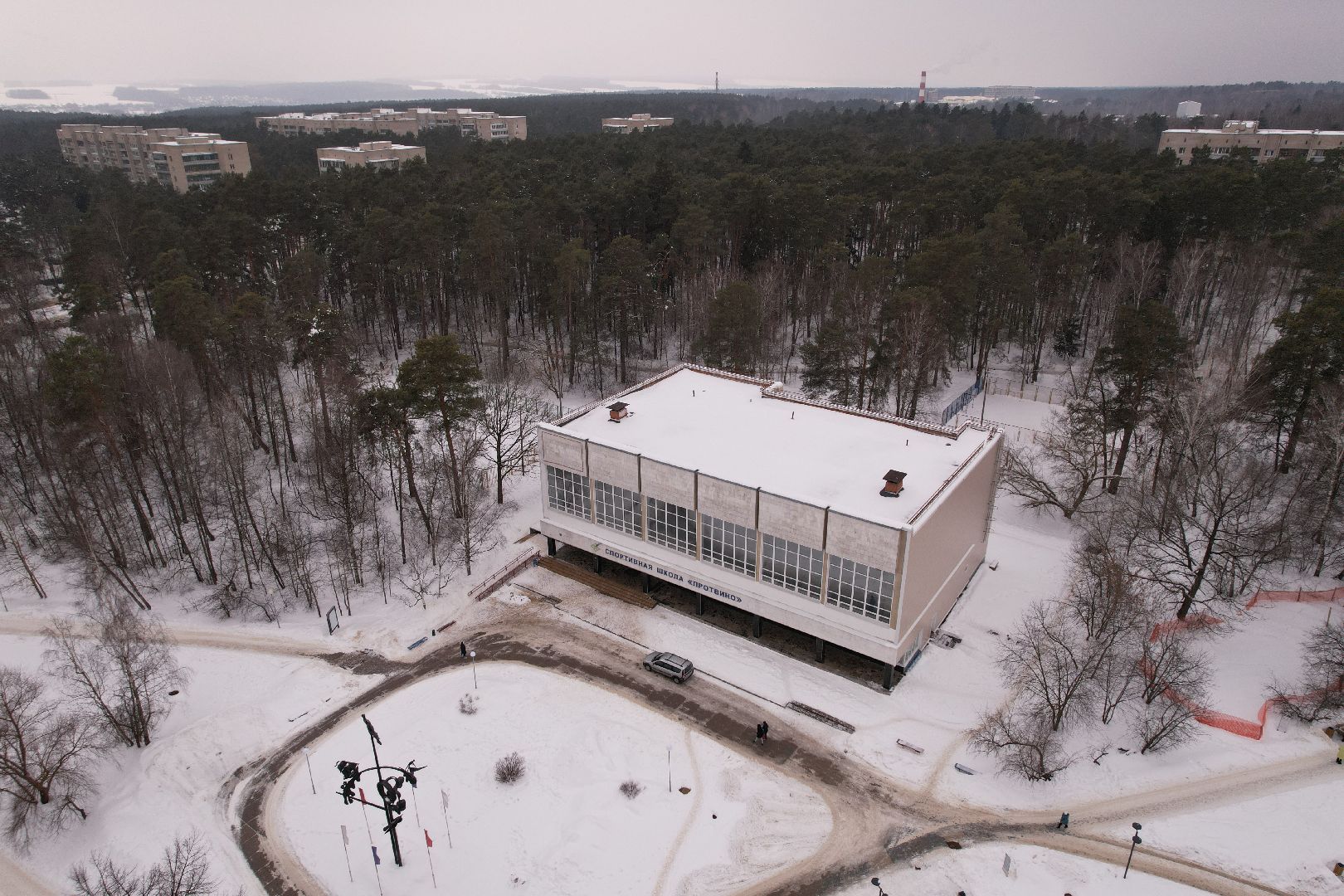 видео с коптера, серпухов, спортивный комплекс,