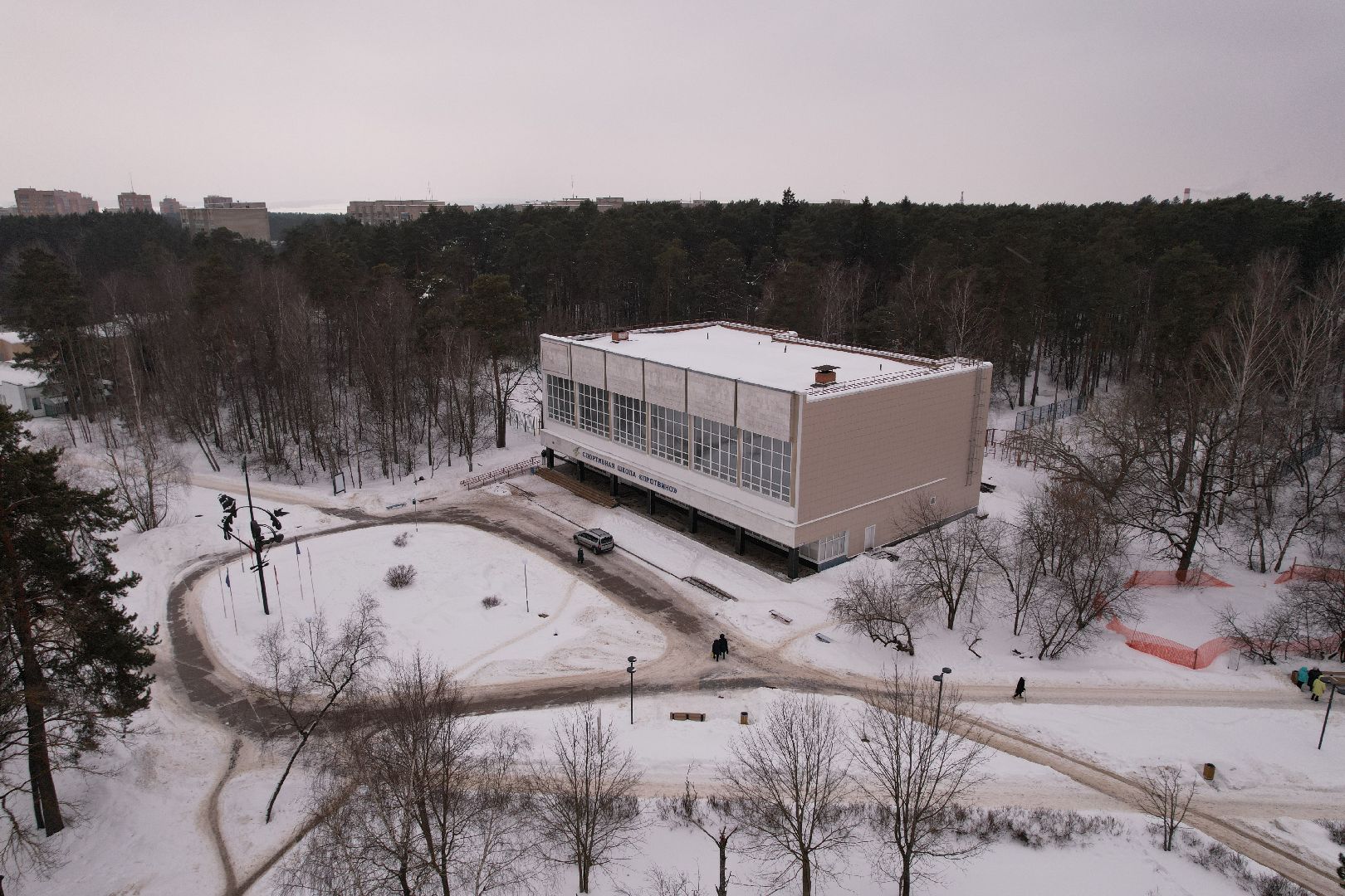 видео с коптера, серпухов, спортивный комплекс,