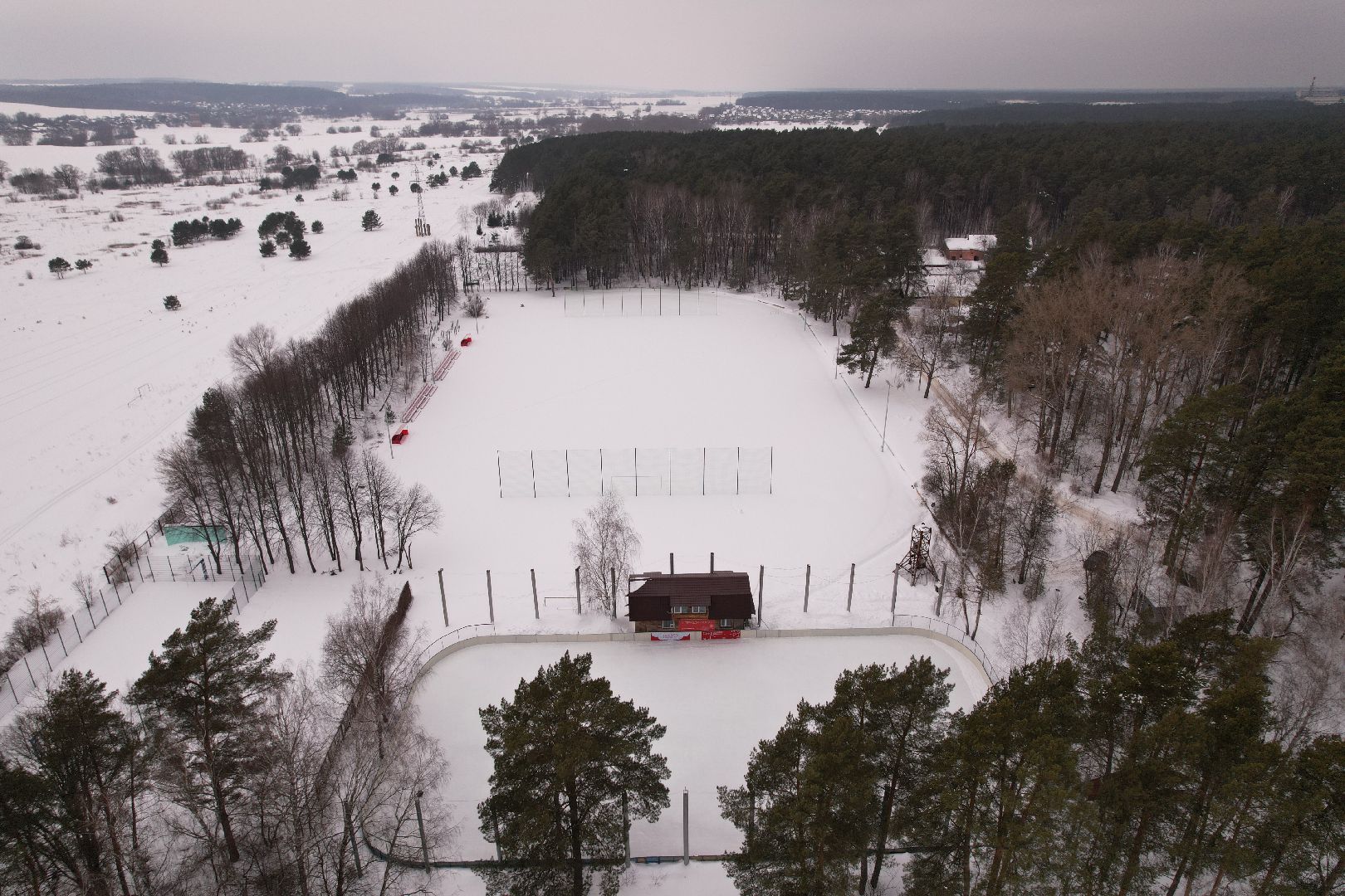 видео с коптера, серпухов, стадион,