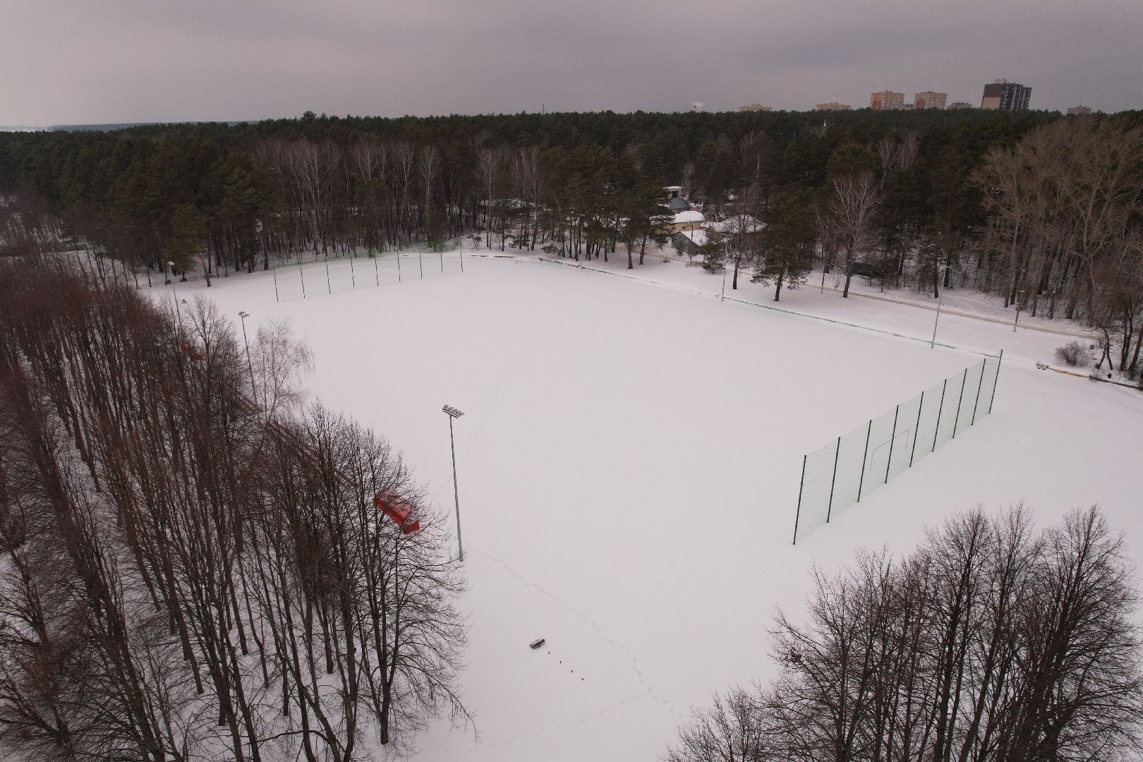 видео с коптера, серпухов, стадион,