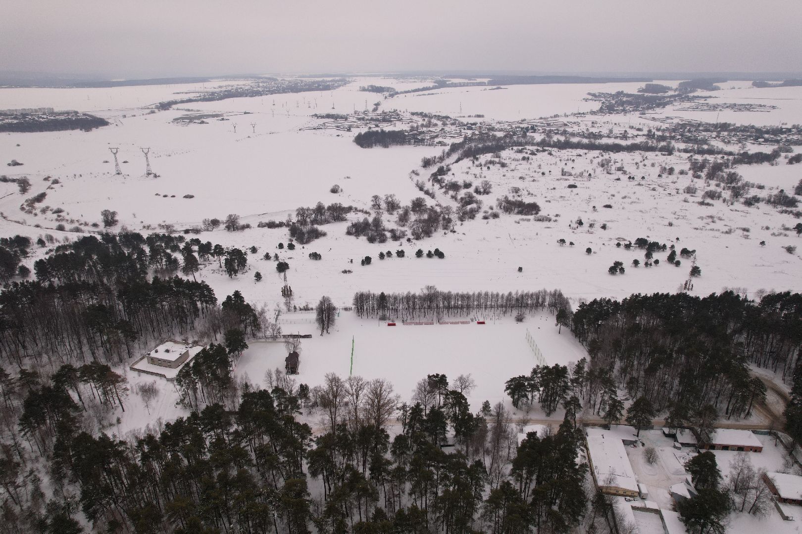 видео с коптера, серпухов, стадион,