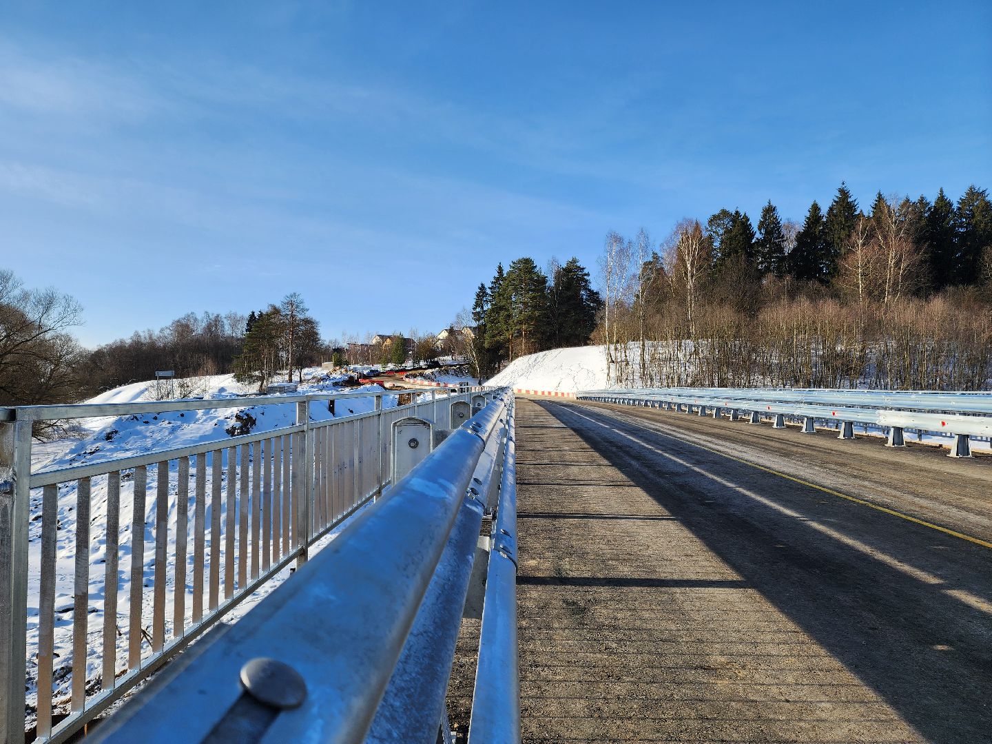 Подольск, деревня Кутьино, временный мост, строительство,