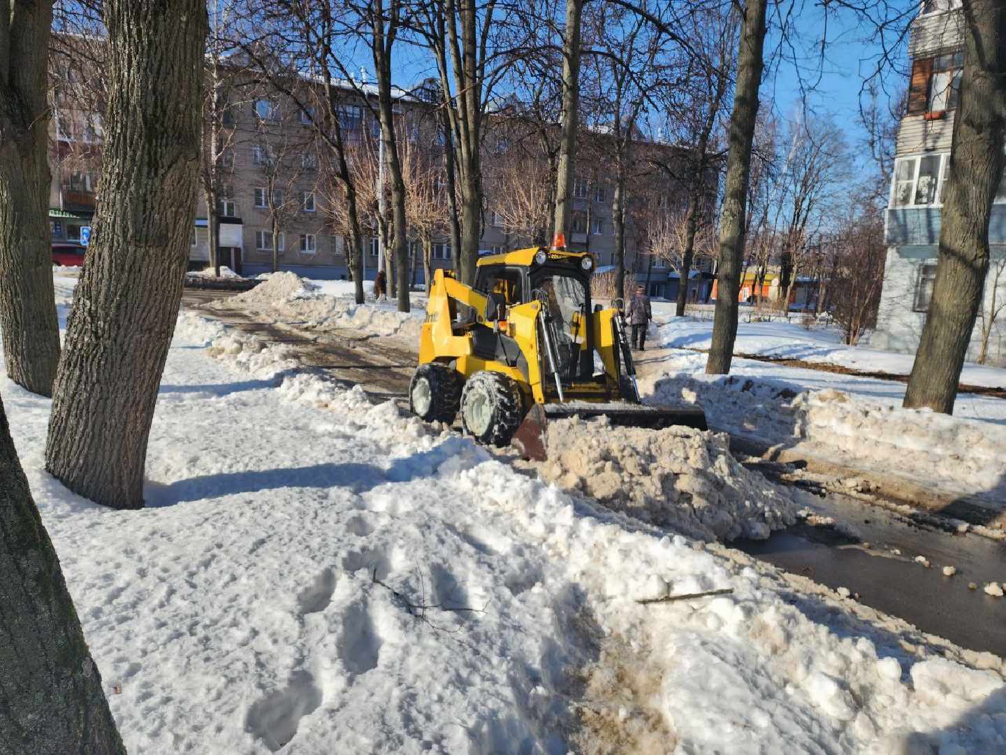 Пущино, уборка снега,