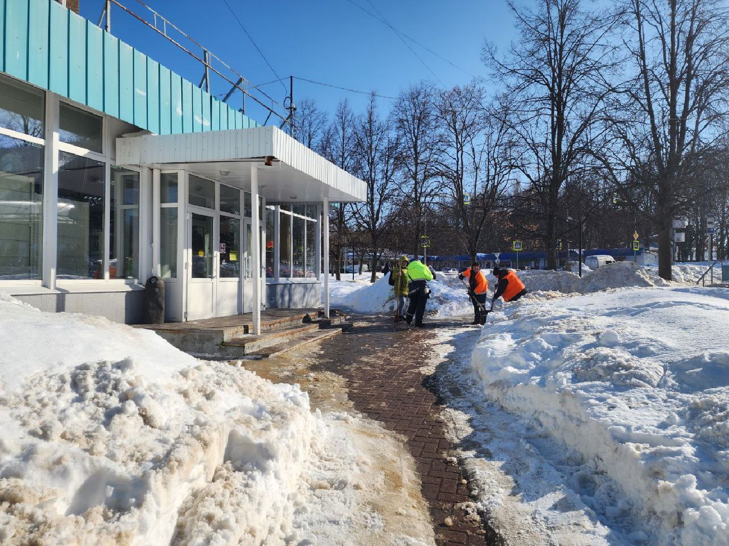 Пущино, уборка снега,