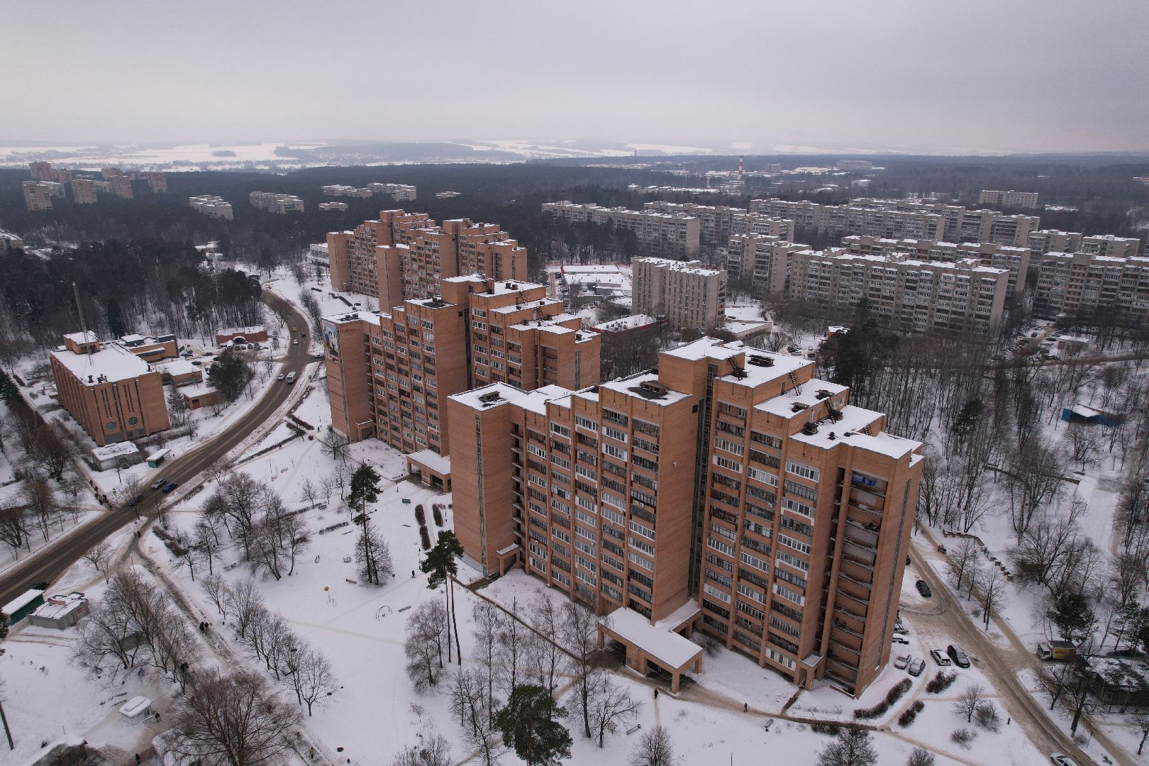 видео с коптера, протвино, дом,