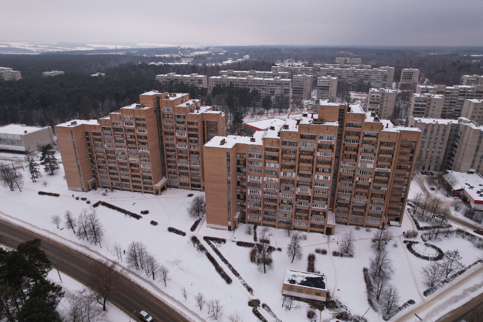 видео с коптера, протвино, дом,