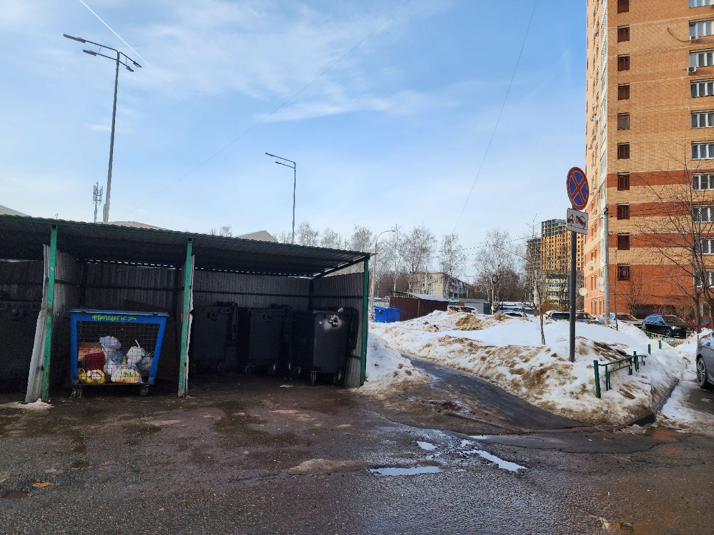 Подольск, остановка запрещена, контейнерная площадка, эвакуатор,