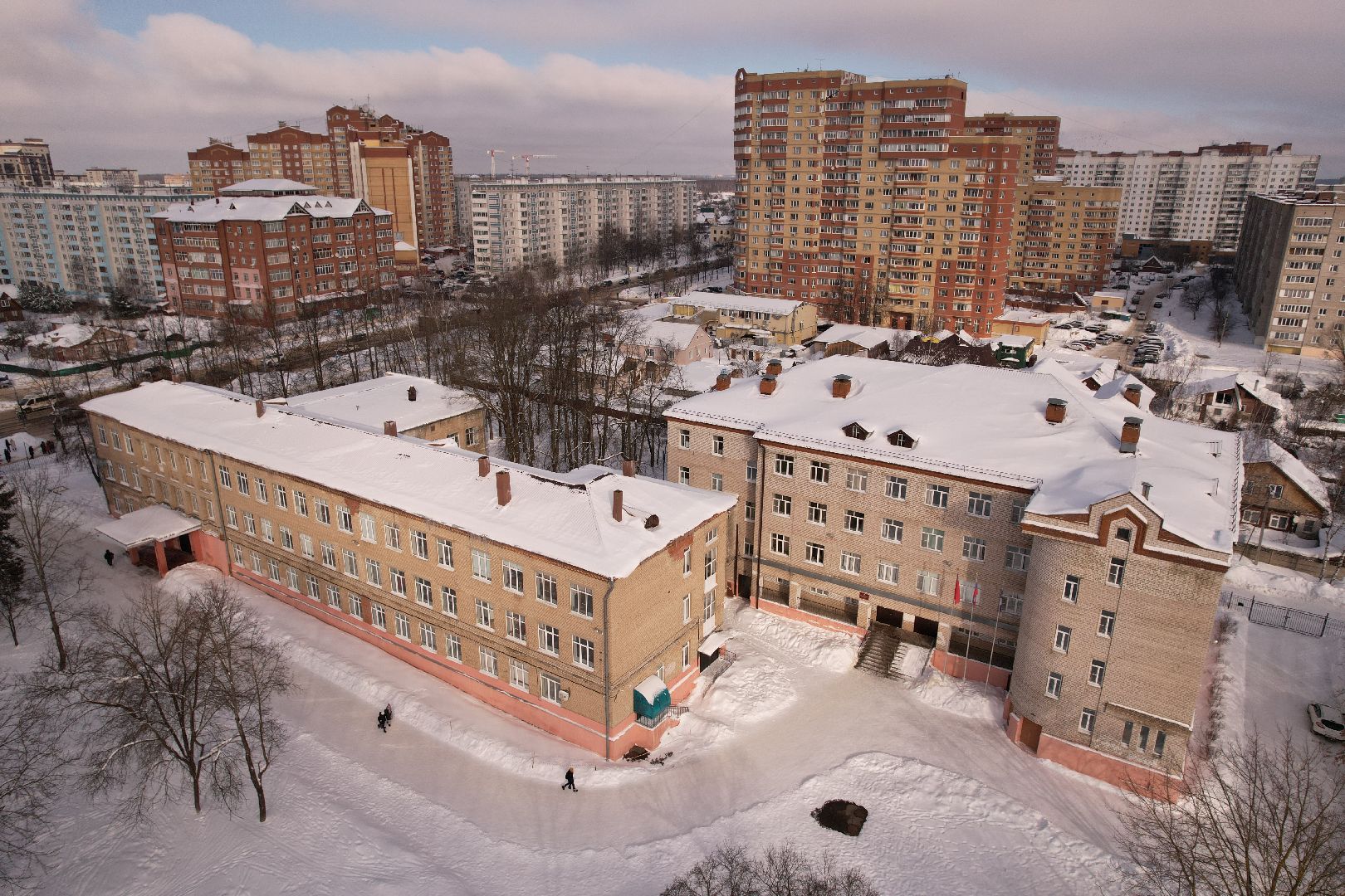 видео с коптера, сергиев посад, чп, строительство,