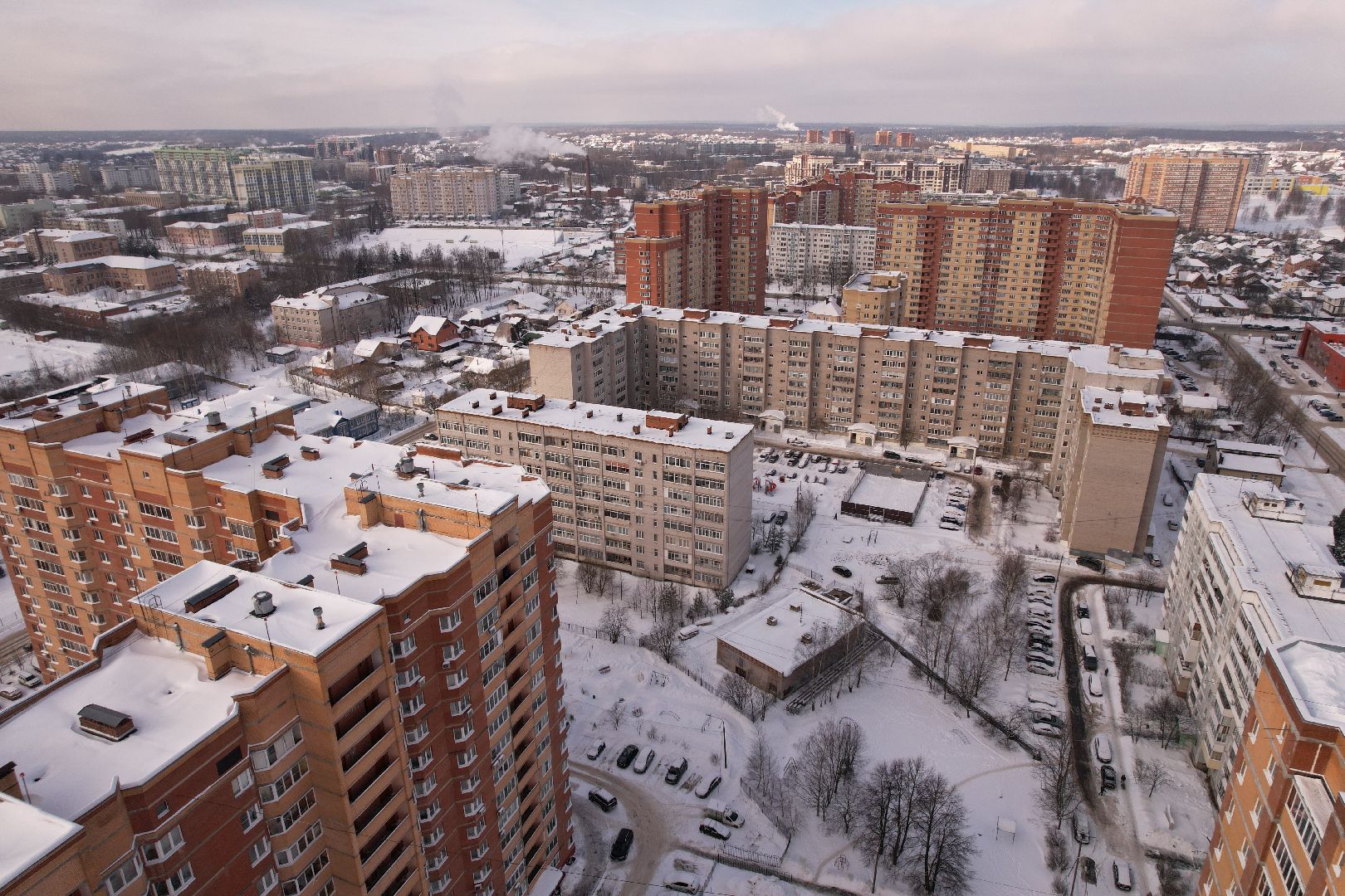 видео с коптера, сергиев посад, чп, строительство,