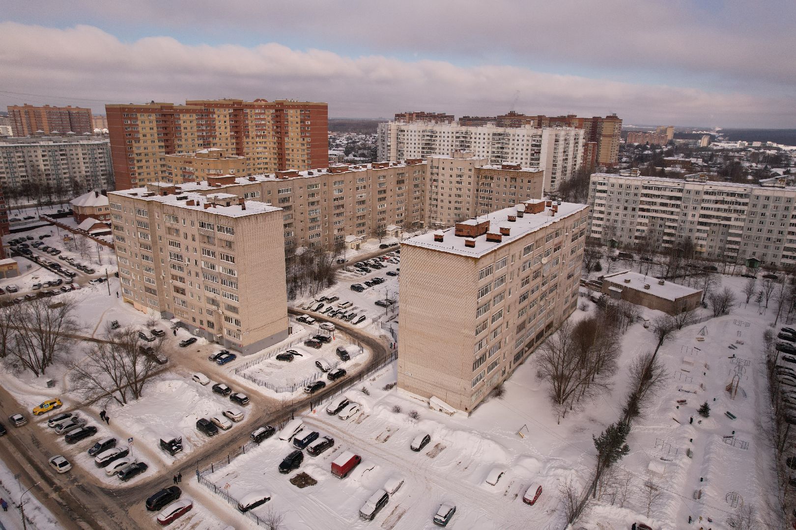 видео с коптера, сергиев посад, чп, строительство,
