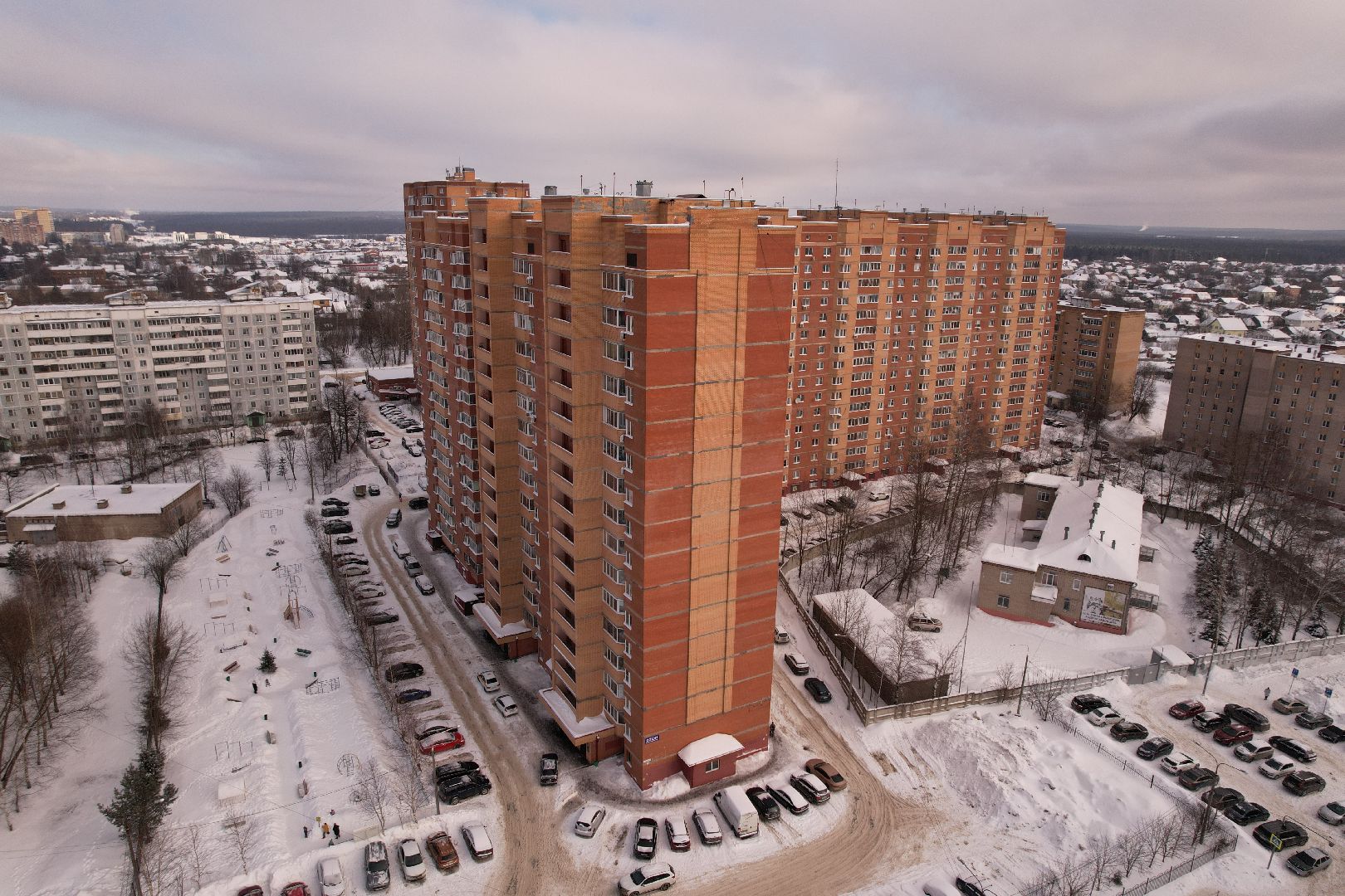 видео с коптера, сергиев посад, чп, строительство,