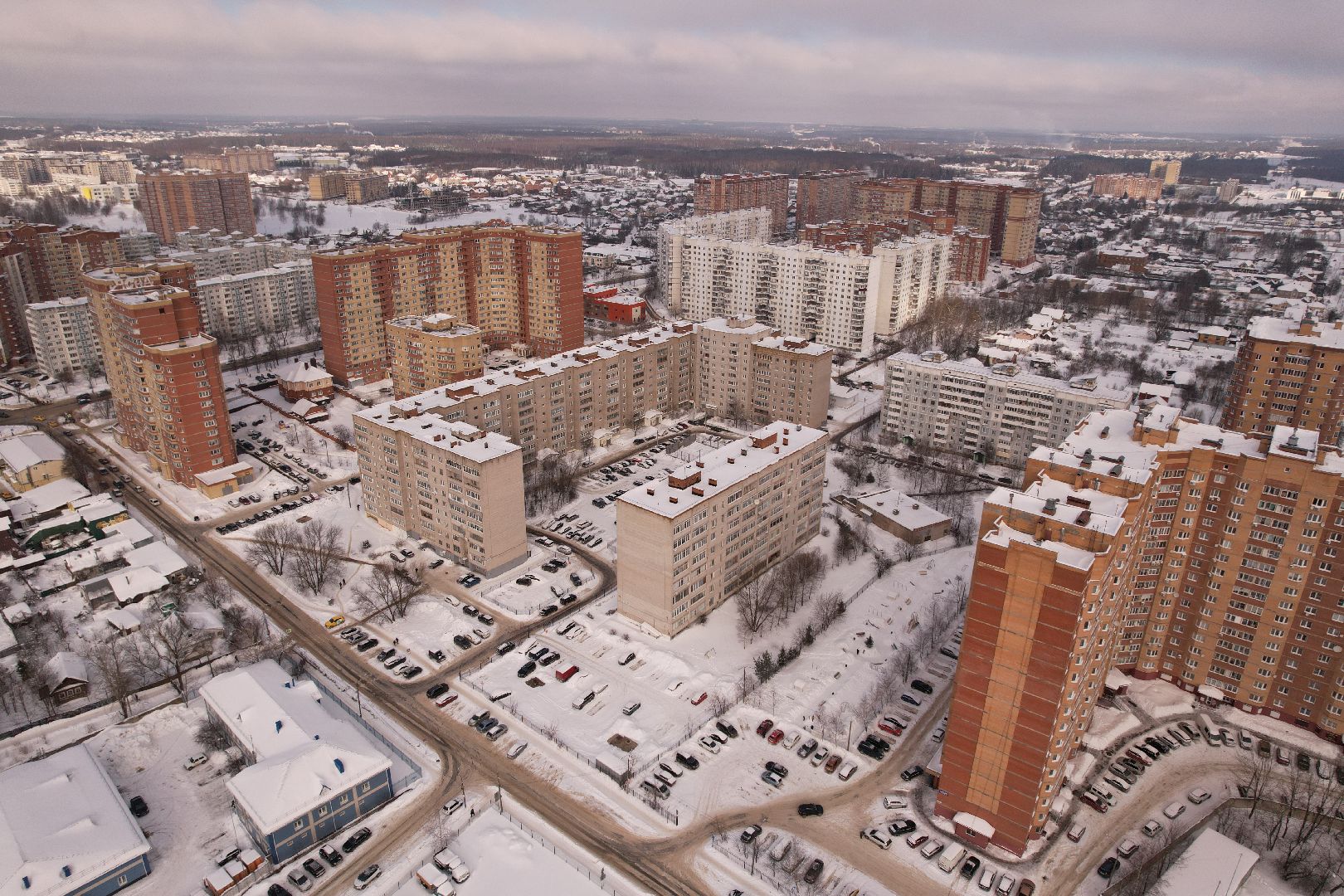 видео с коптера, сергиев посад, чп, строительство,