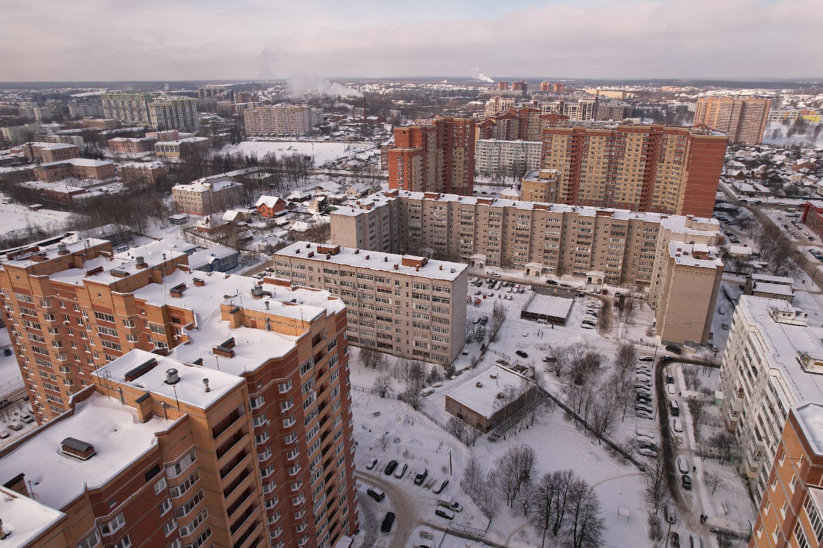 видео с коптера, сергиев посад, чп, строительство,