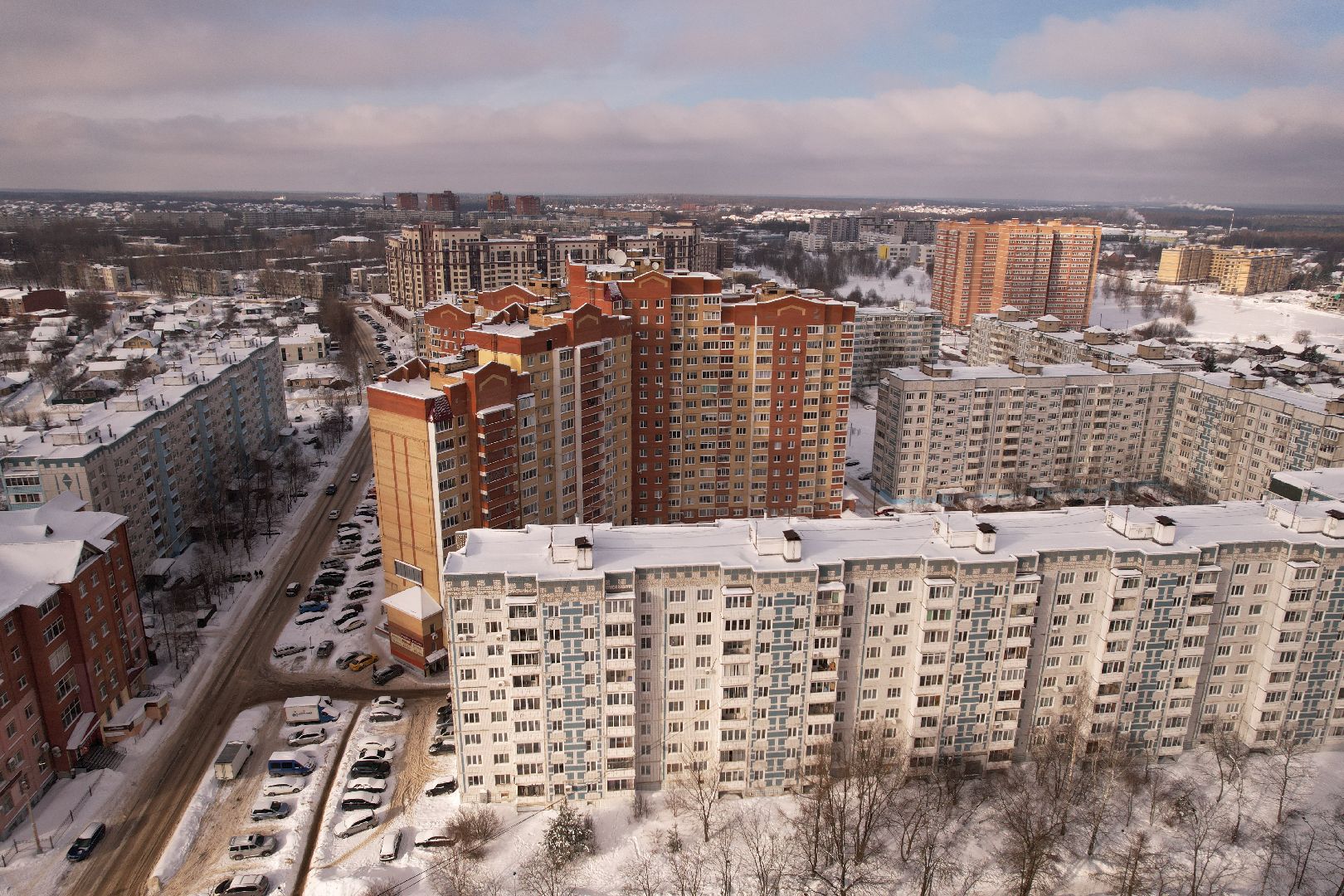 видео с коптера, сергиев посад, чп, строительство,