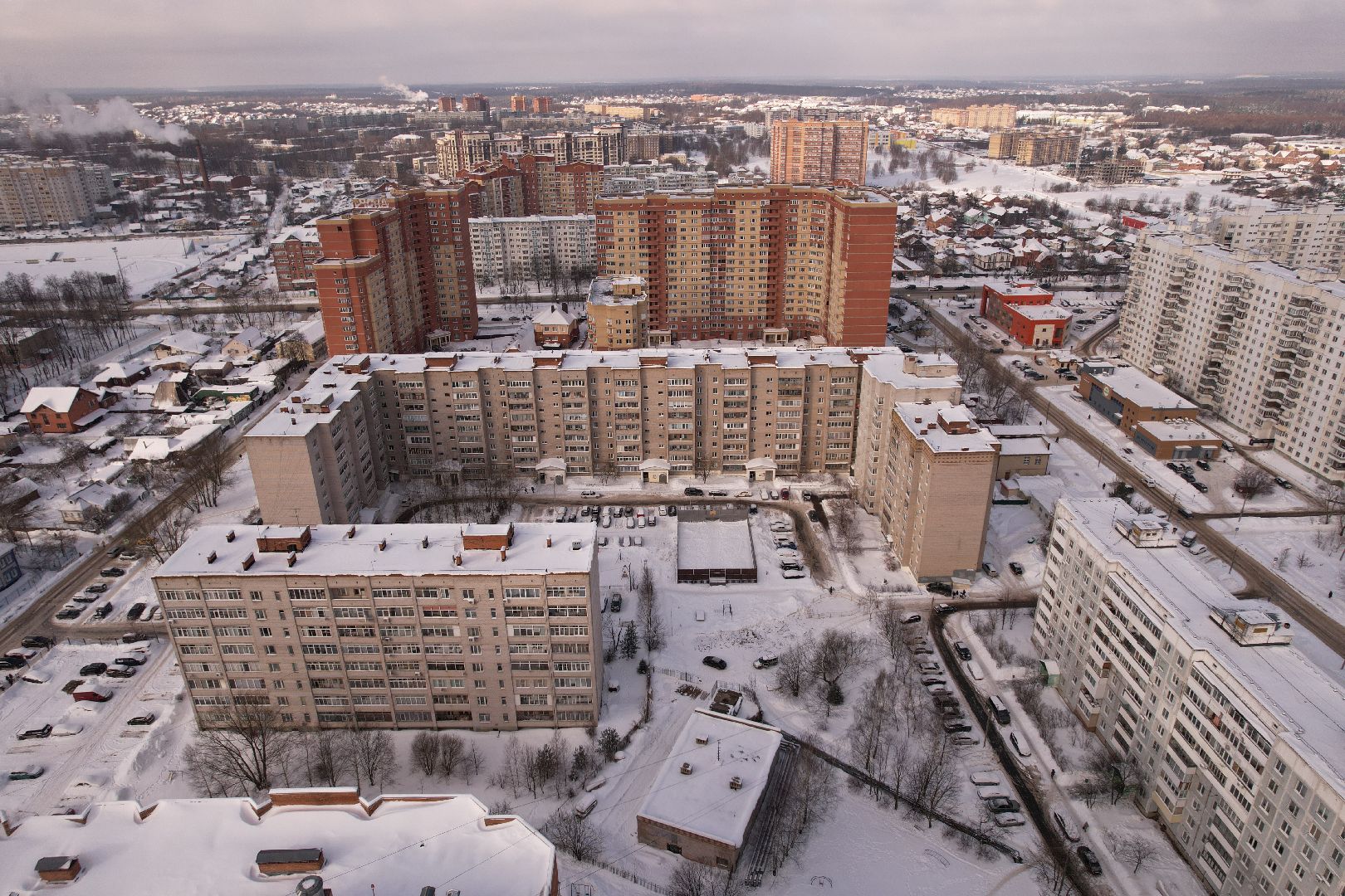 видео с коптера, сергиев посад, чп, строительство,