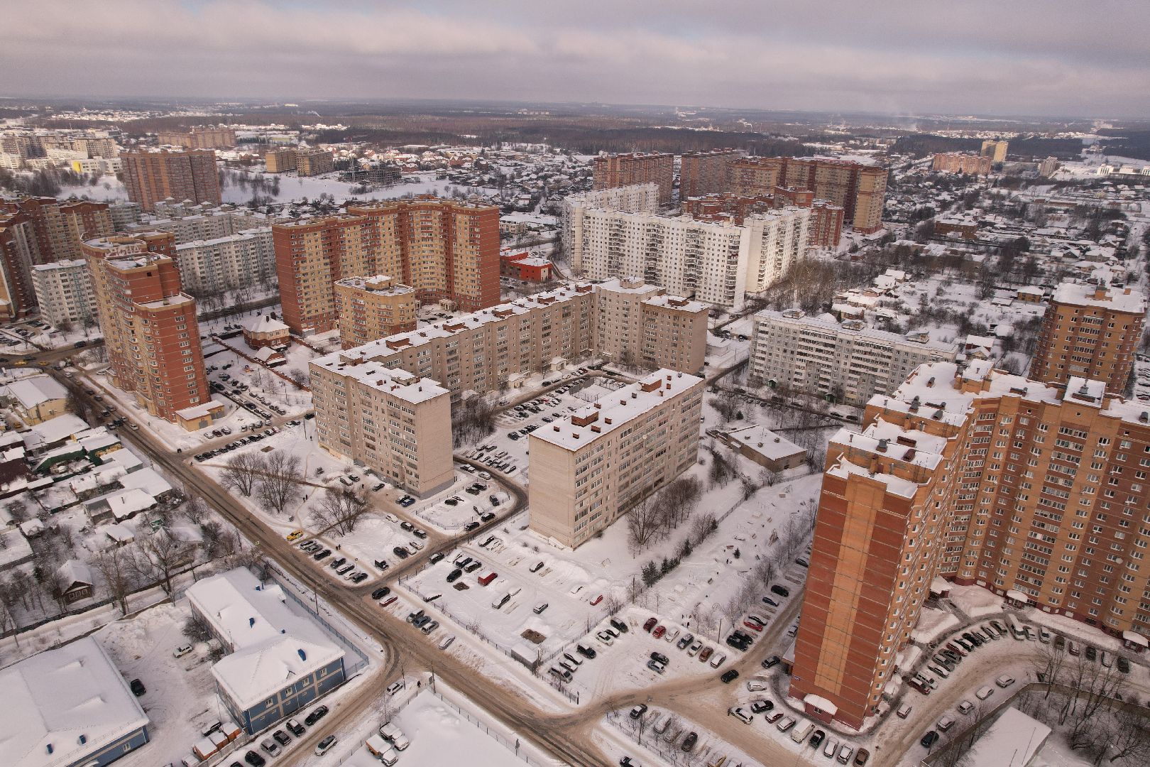 видео с коптера, сергиев посад, чп, строительство,