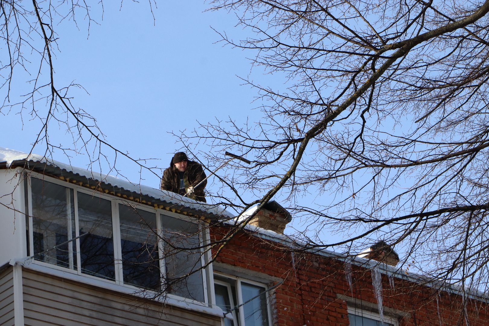 Снег и наледь, Серебряные Пруды, ЖКХ,