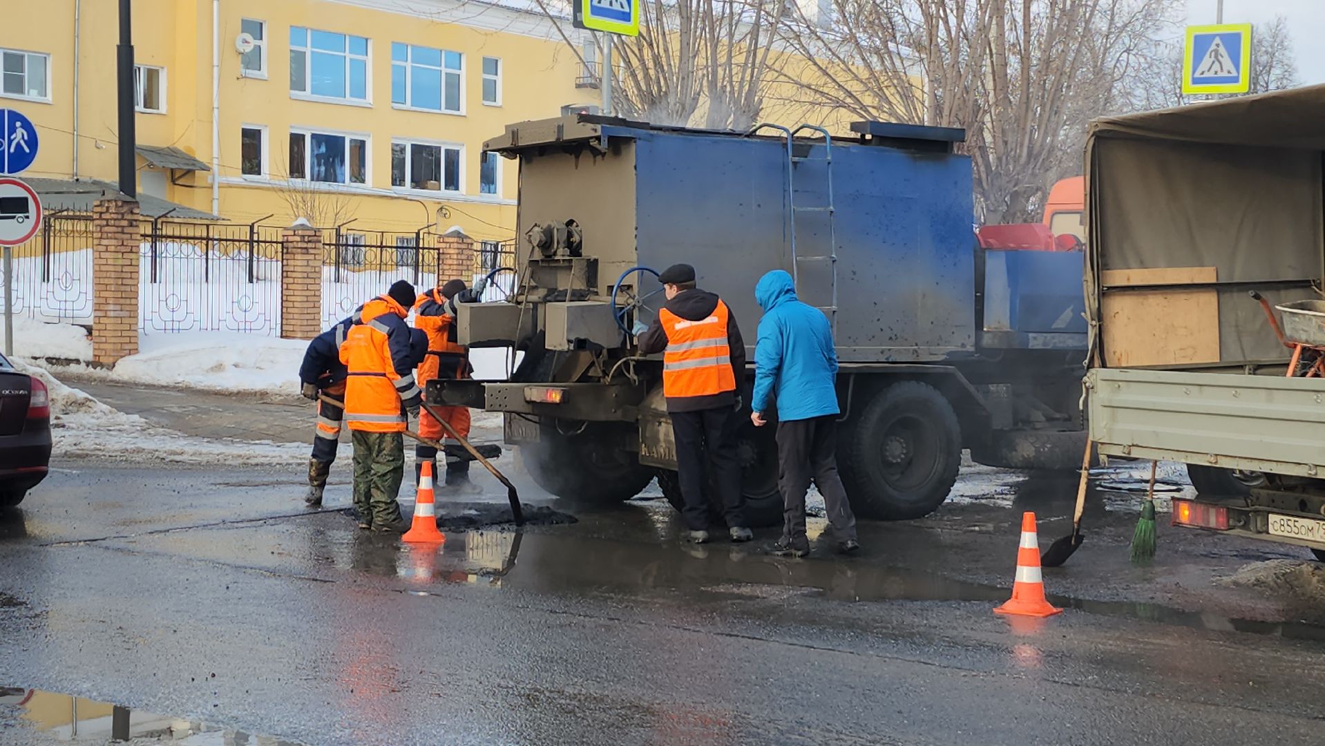 серпухов, ямочный ремонт, дорожные работы, комбинат благоустройства, улица чехова,
