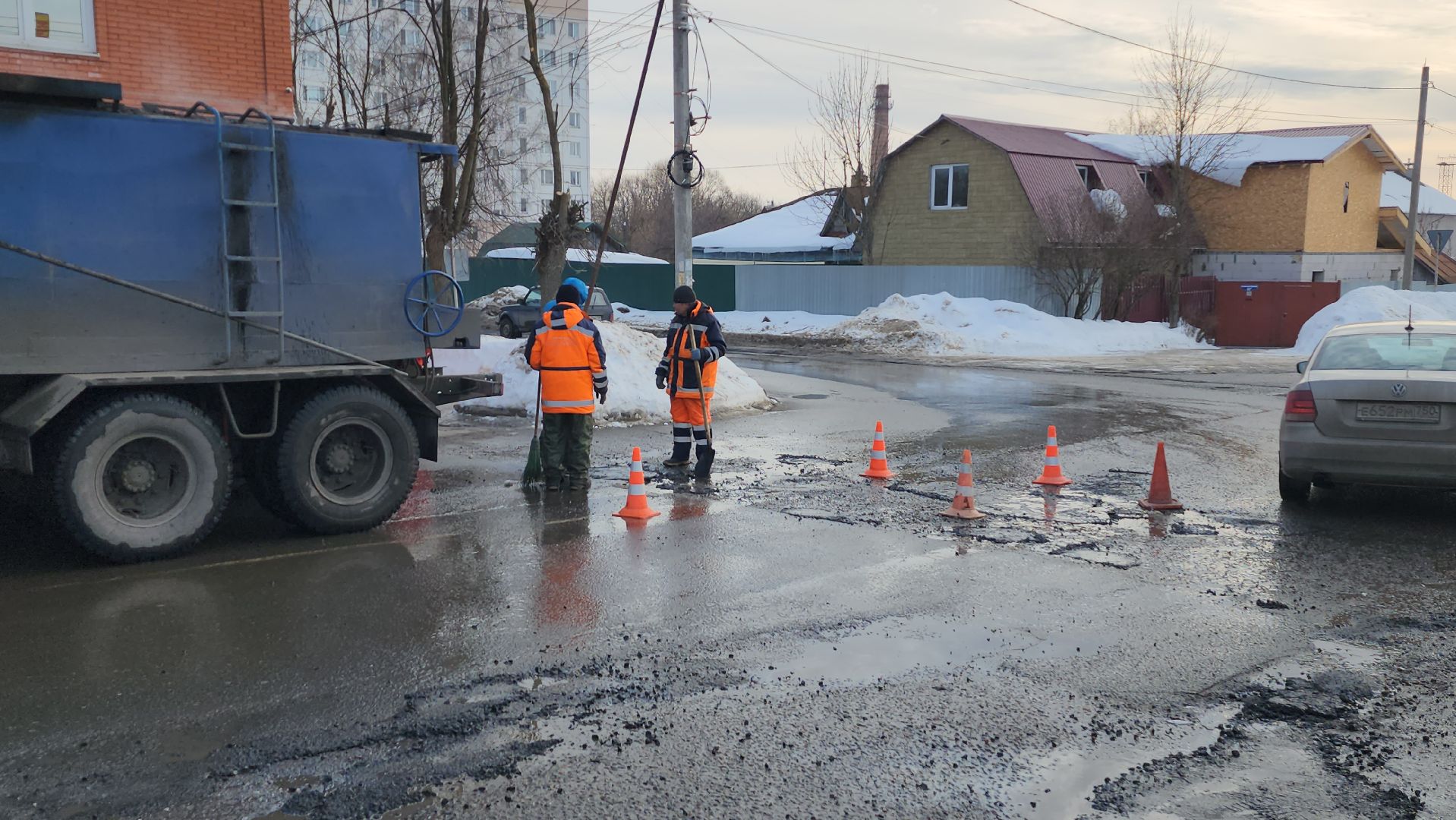 серпухов, ямочный ремонт, дорожные работы, комбинат благоустройства, улица чехова,