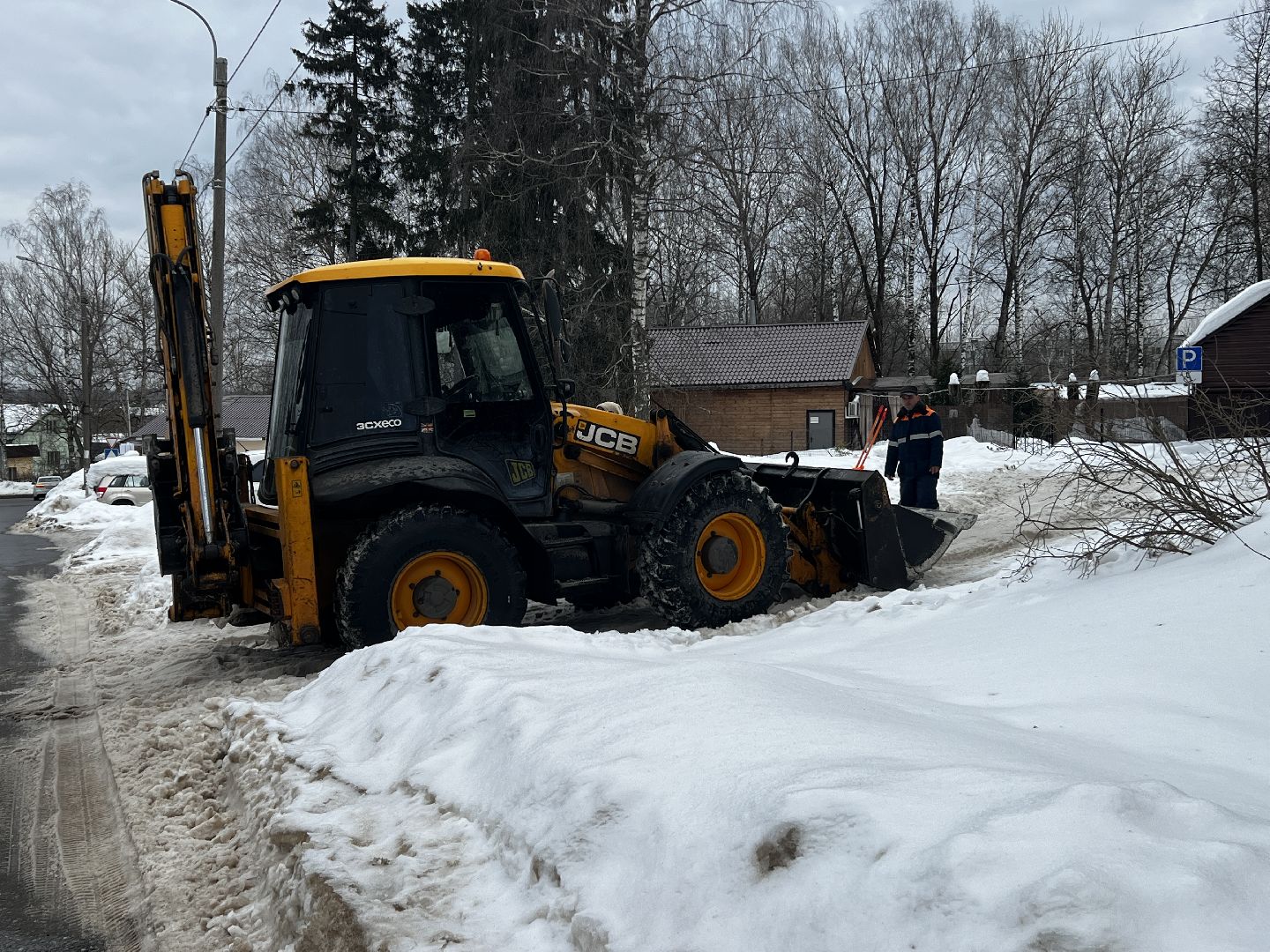 Солнечногорск, уборка снега и наледи, коммунальная служба, рабочие, Техника,