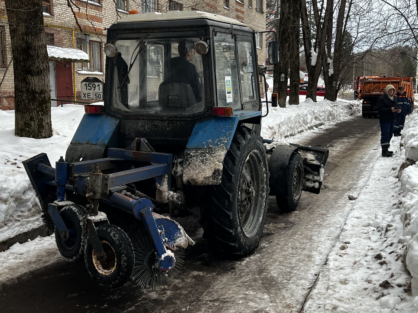 Солнечногорск, уборка снега и наледи, коммунальная служба, рабочие, Техника,