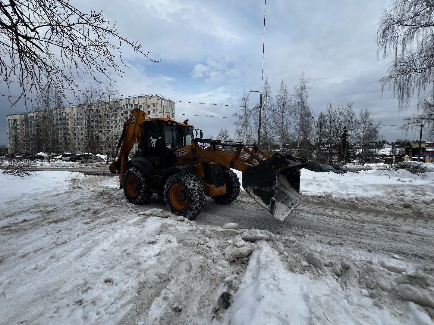 Солнечногорск, уборка снега и наледи, коммунальная служба, рабочие, Техника,