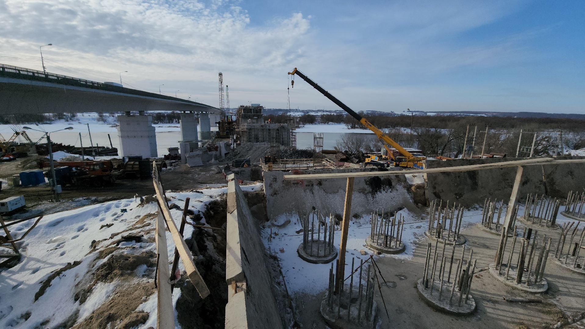 серпухов, река ока, мост через оку, федеральная трасса М2, строительство моста,