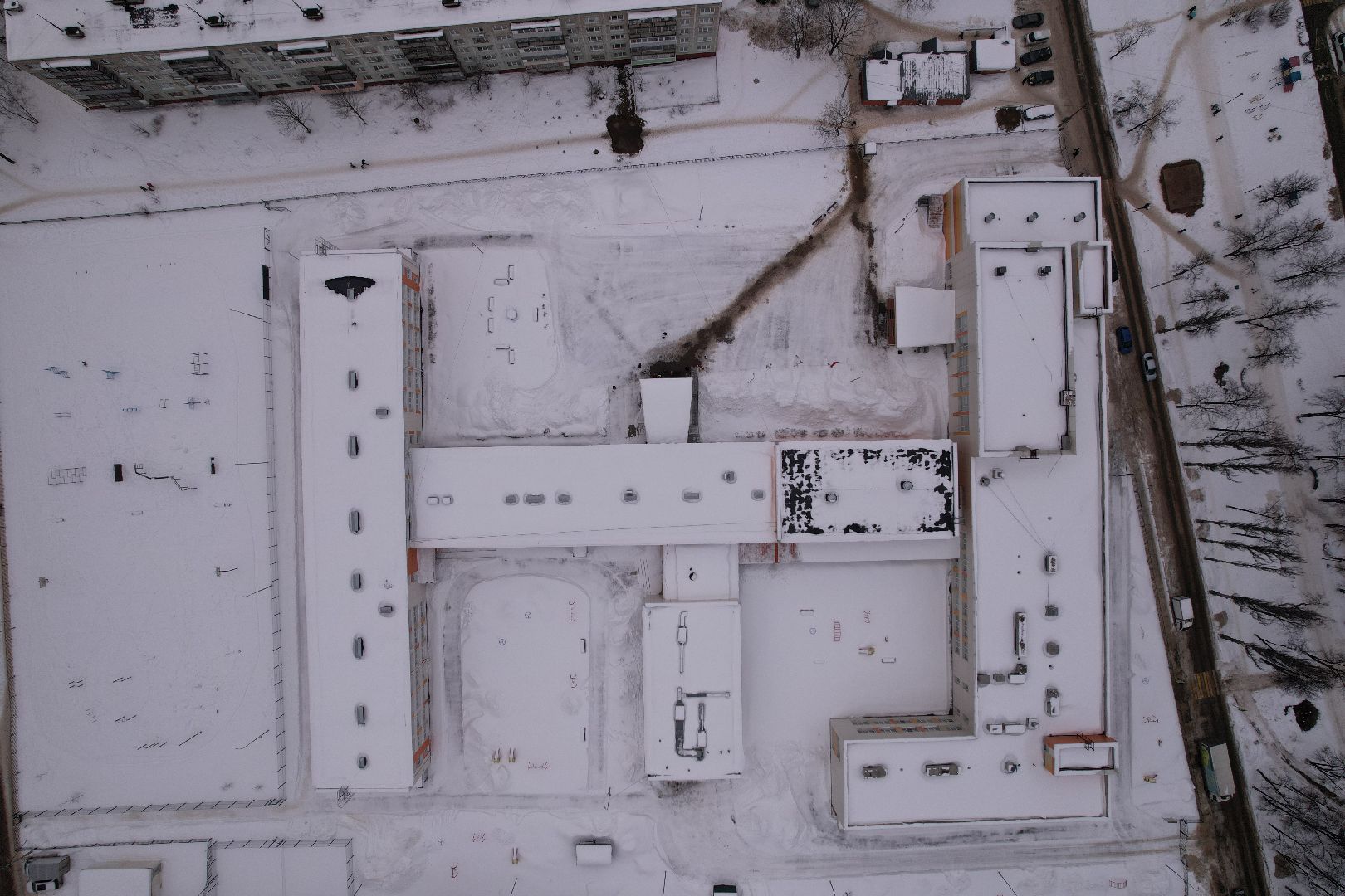 видео с коптера, школа, образование,