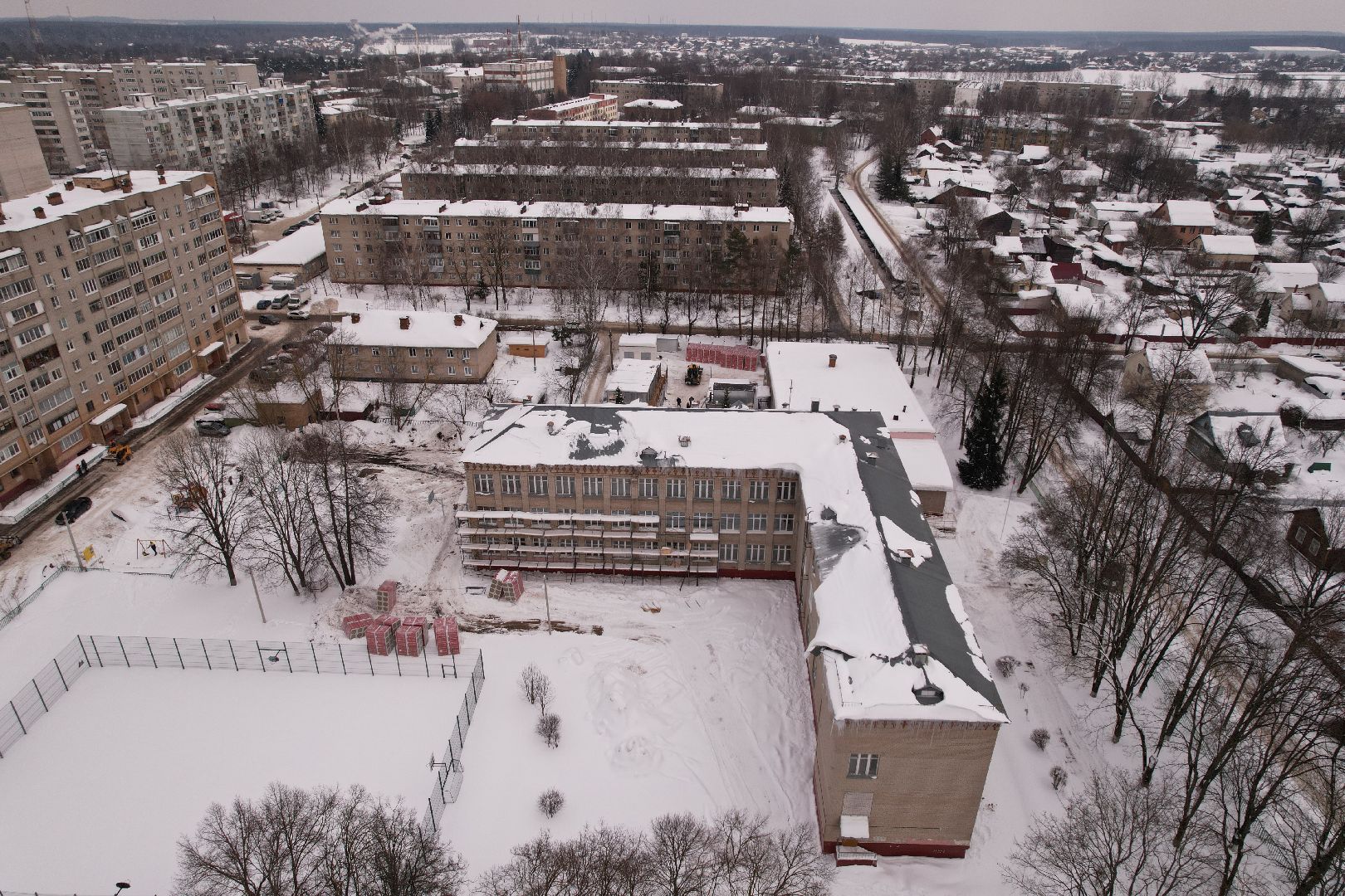 видео с коптера, ремонт, школа,