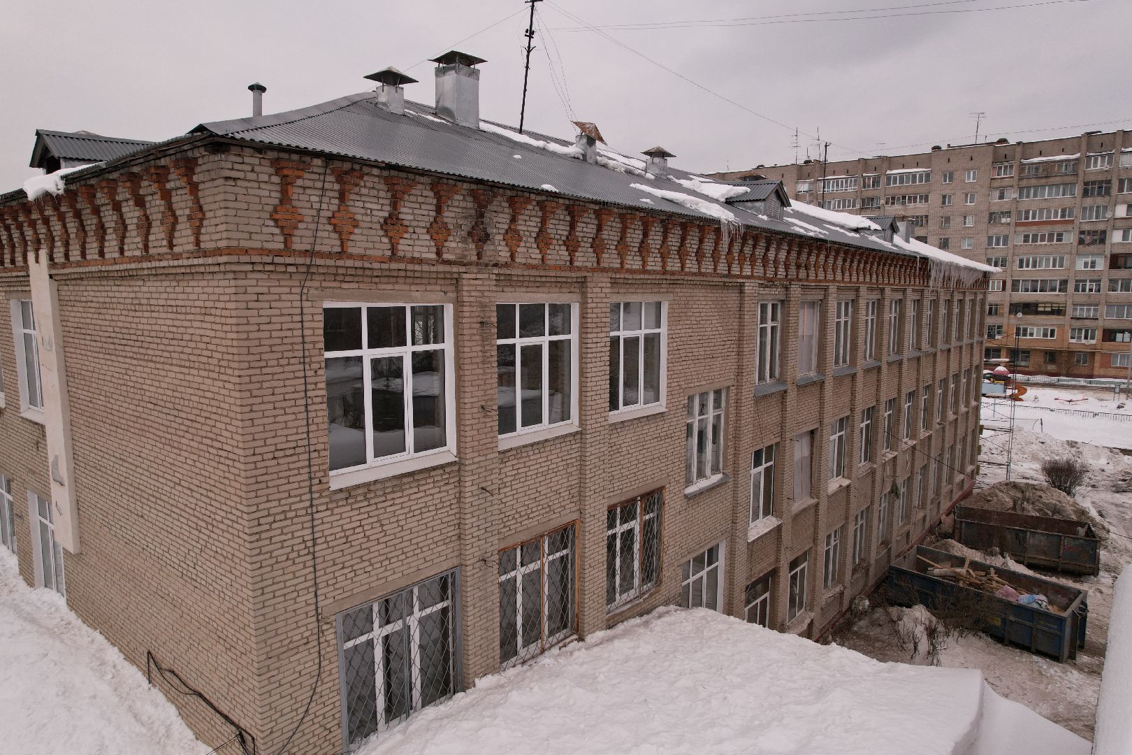 видео с коптера, ремонт, школа,