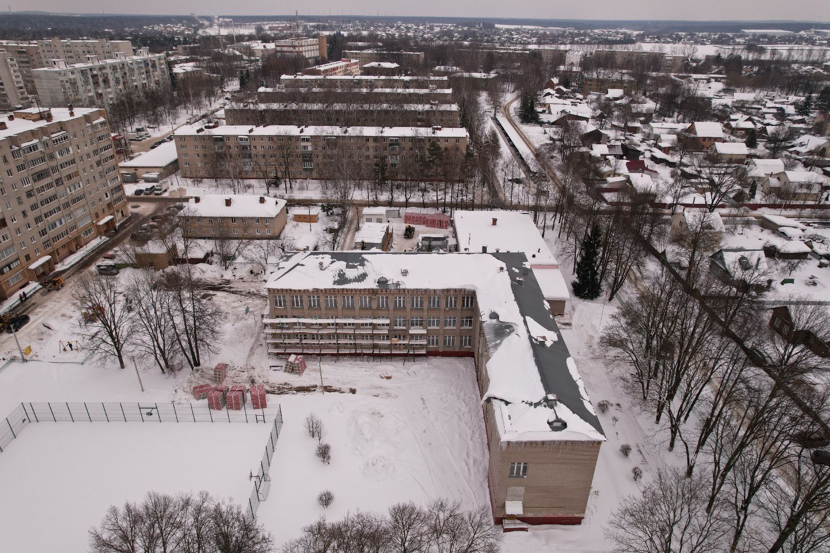 видео с коптера, ремонт, школа,