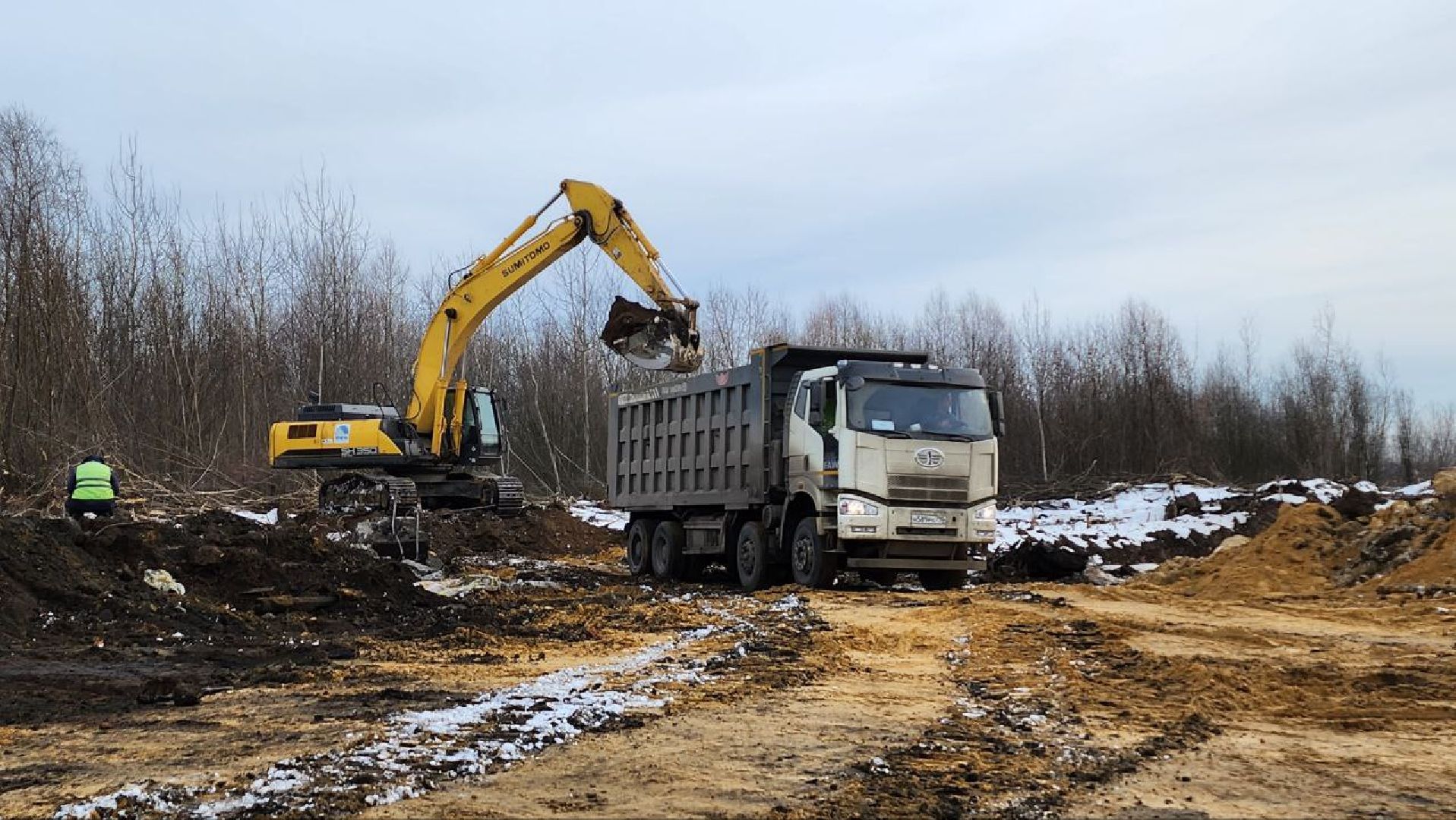 поселок Октябрьский, строители, Безопасные качественные дороги,