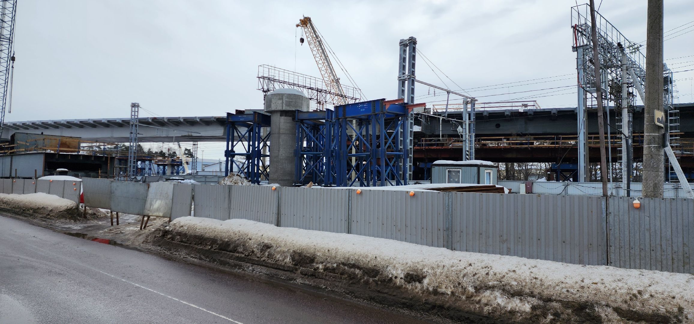 раменское, строительство, путепровод через железную дорогу между станциями быково и удельная,