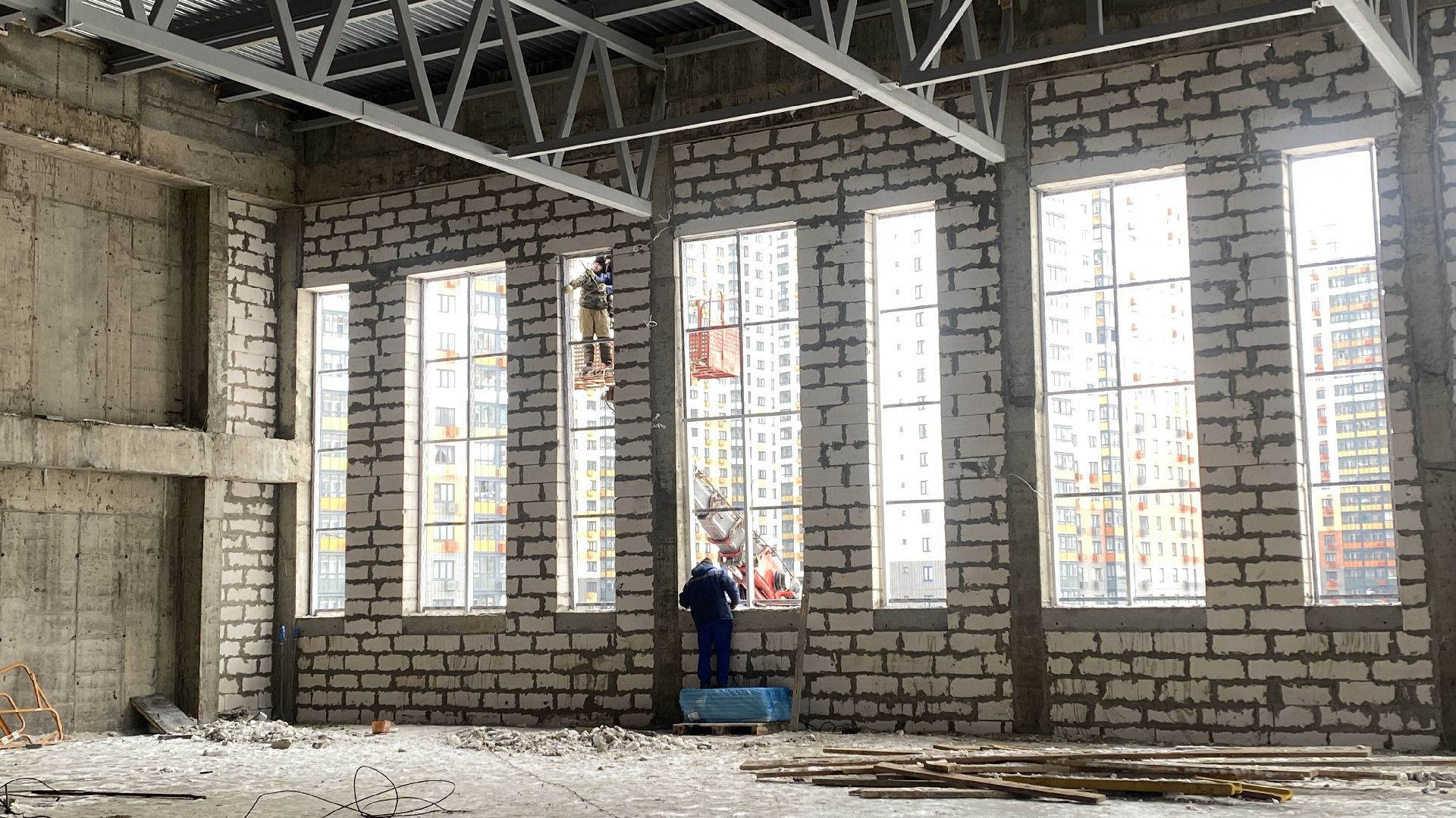 Южное Бутово, строителтство, школа, строительство школы, современная школа,