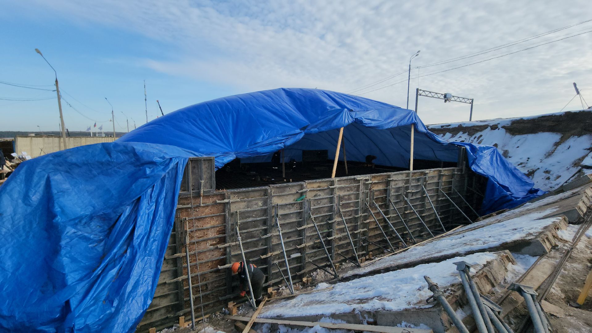 серпухов, федеральная трасса М2, река ока, мост через оку, строительство моста,