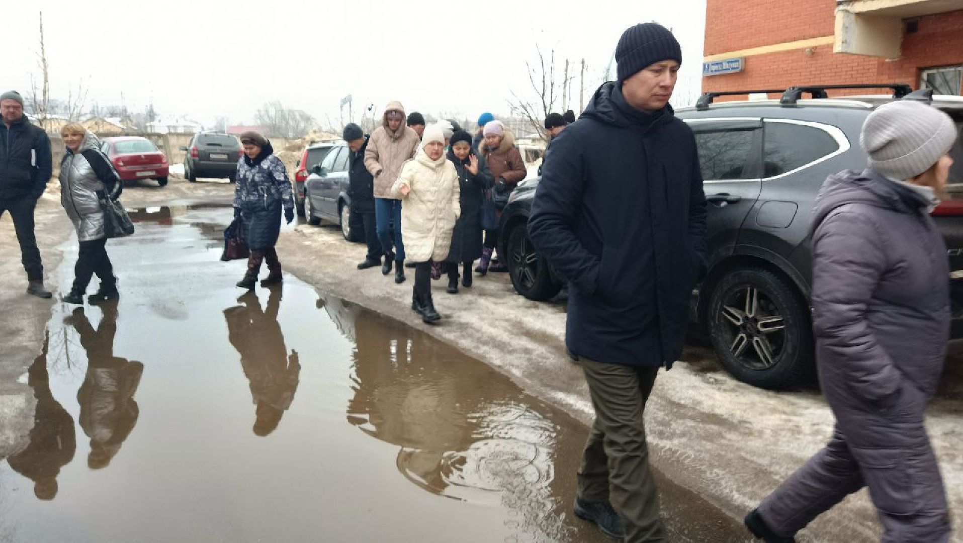 Снег, парковки, лобня,