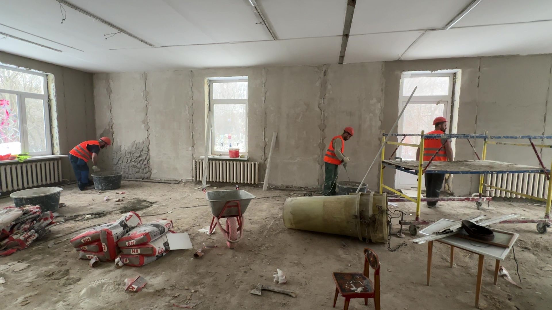 Реутов, образование, ремонт, детский сад, стены, грунтовка, шпатлевка,