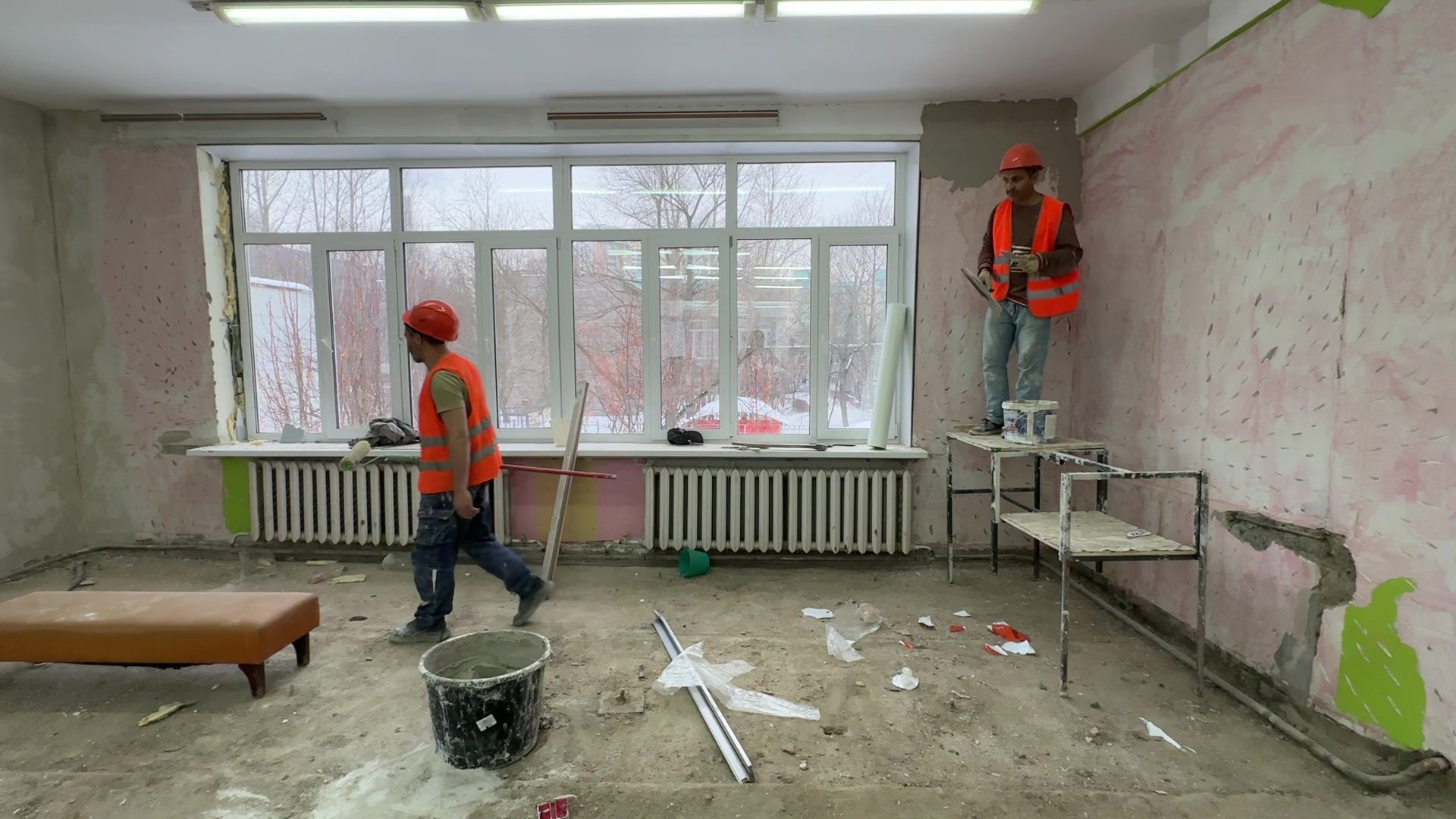 Реутов, образование, ремонт, детский сад, стены, грунтовка, шпатлевка,