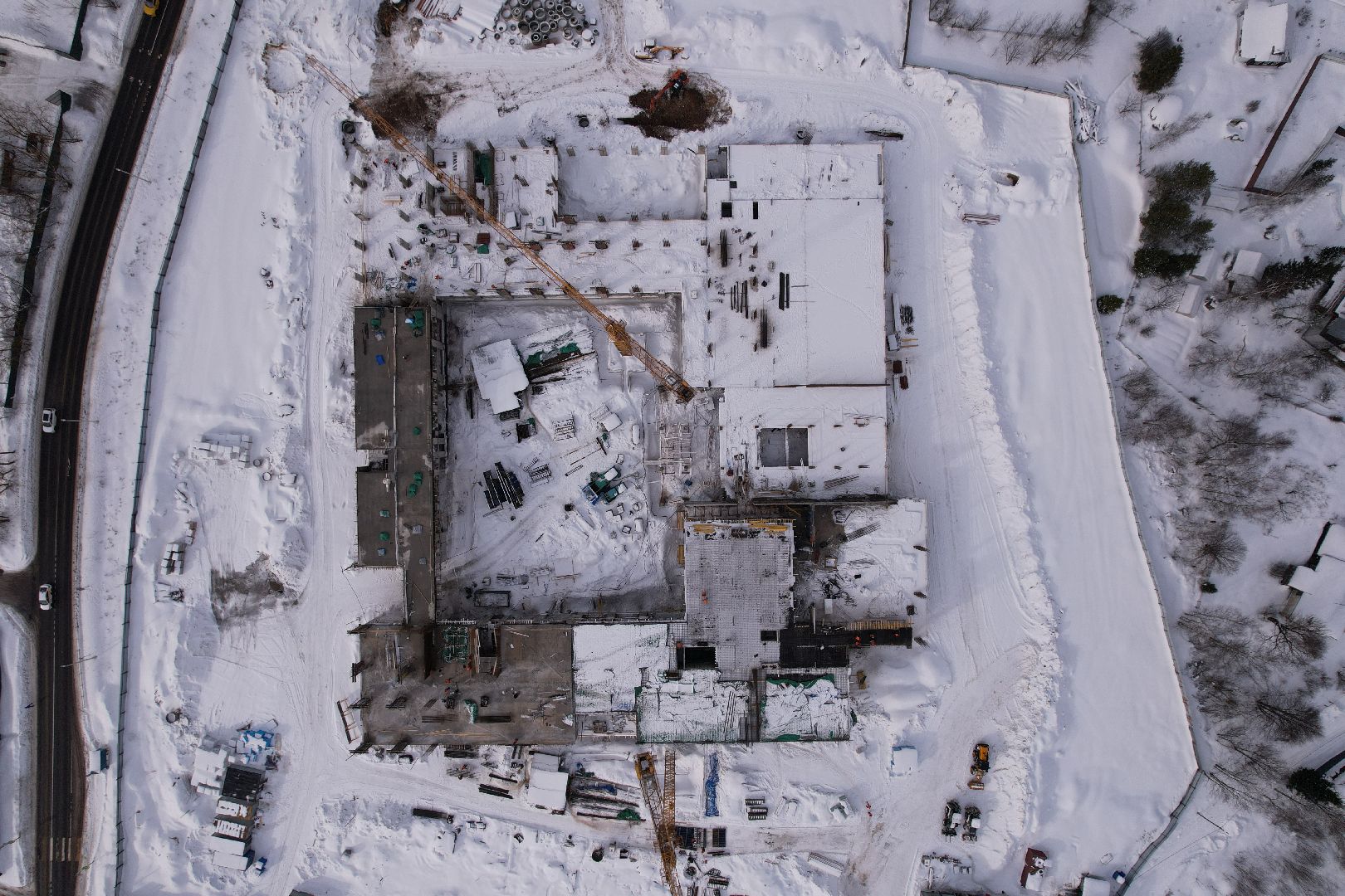 видео с коптера, школа, мытищи,