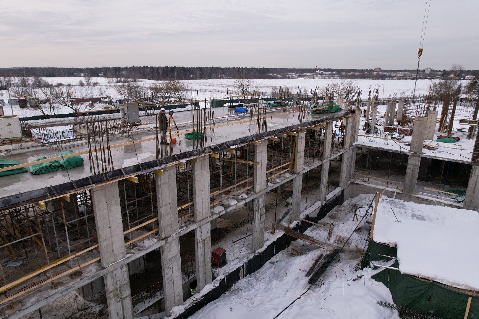 видео с коптера, школа, мытищи,